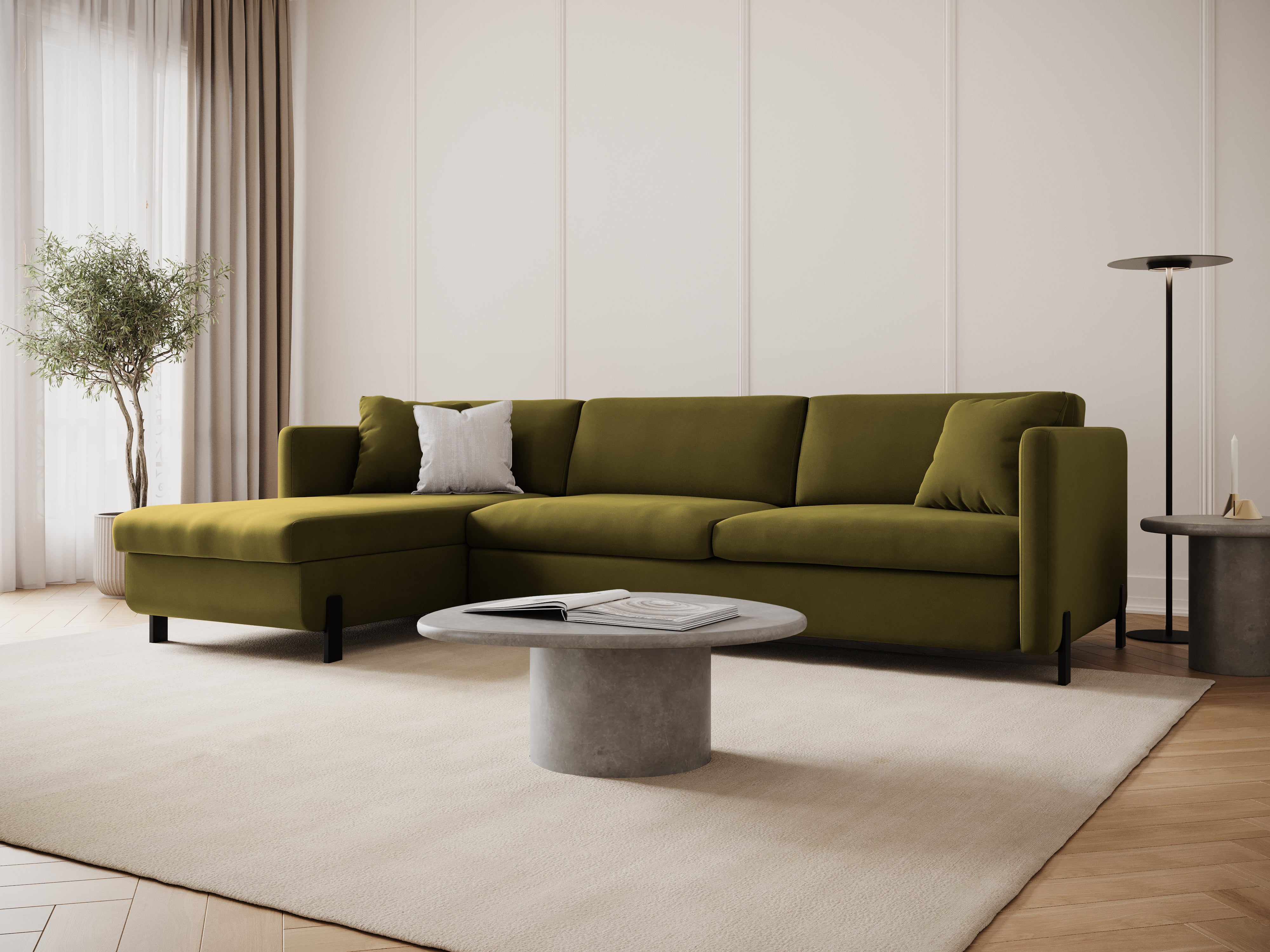 Ecksofa Gloria 280x170cm, Material: Samt