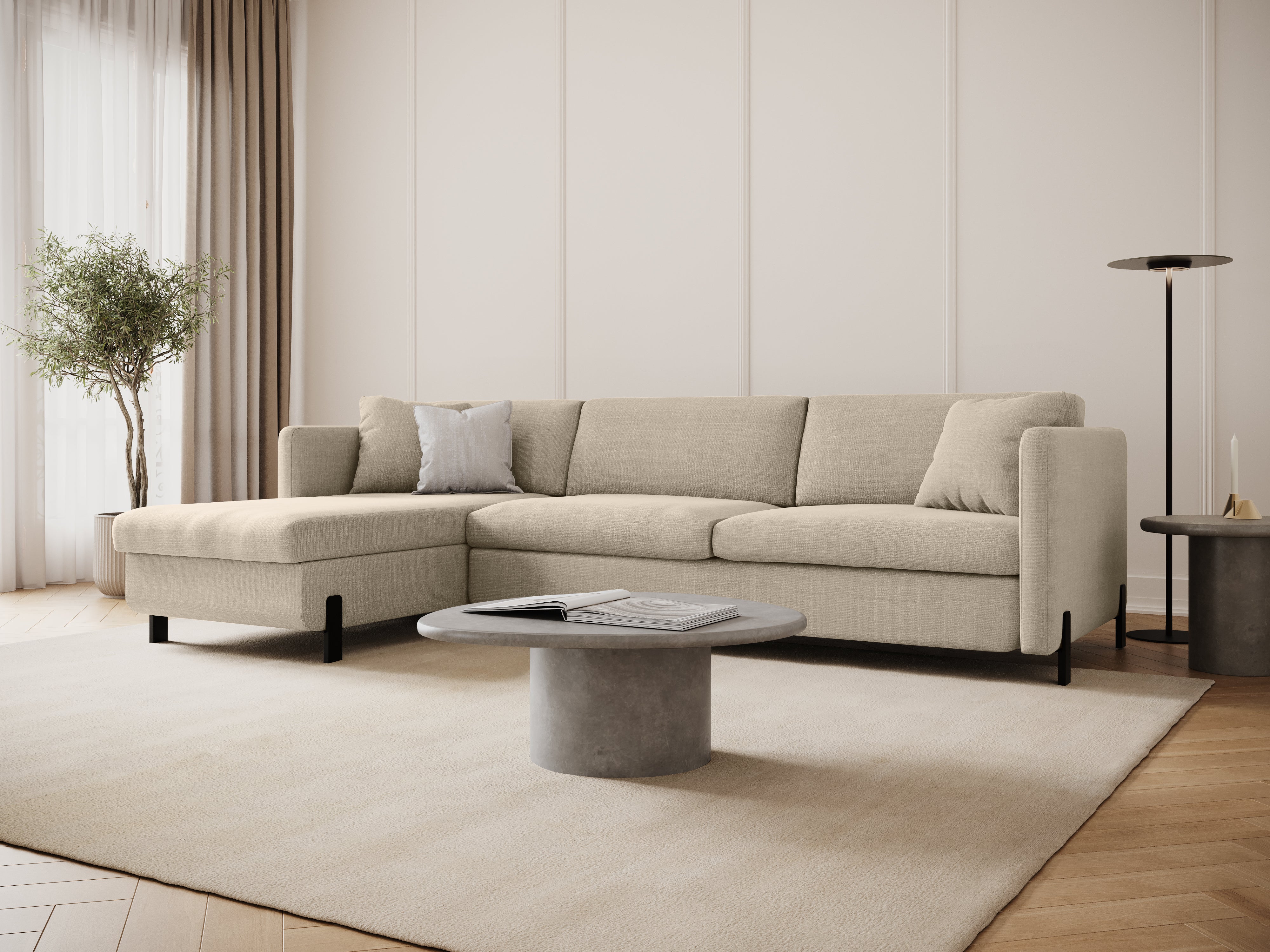 Ecksofa Gloria 260x170cm, Material: Strukturstoff