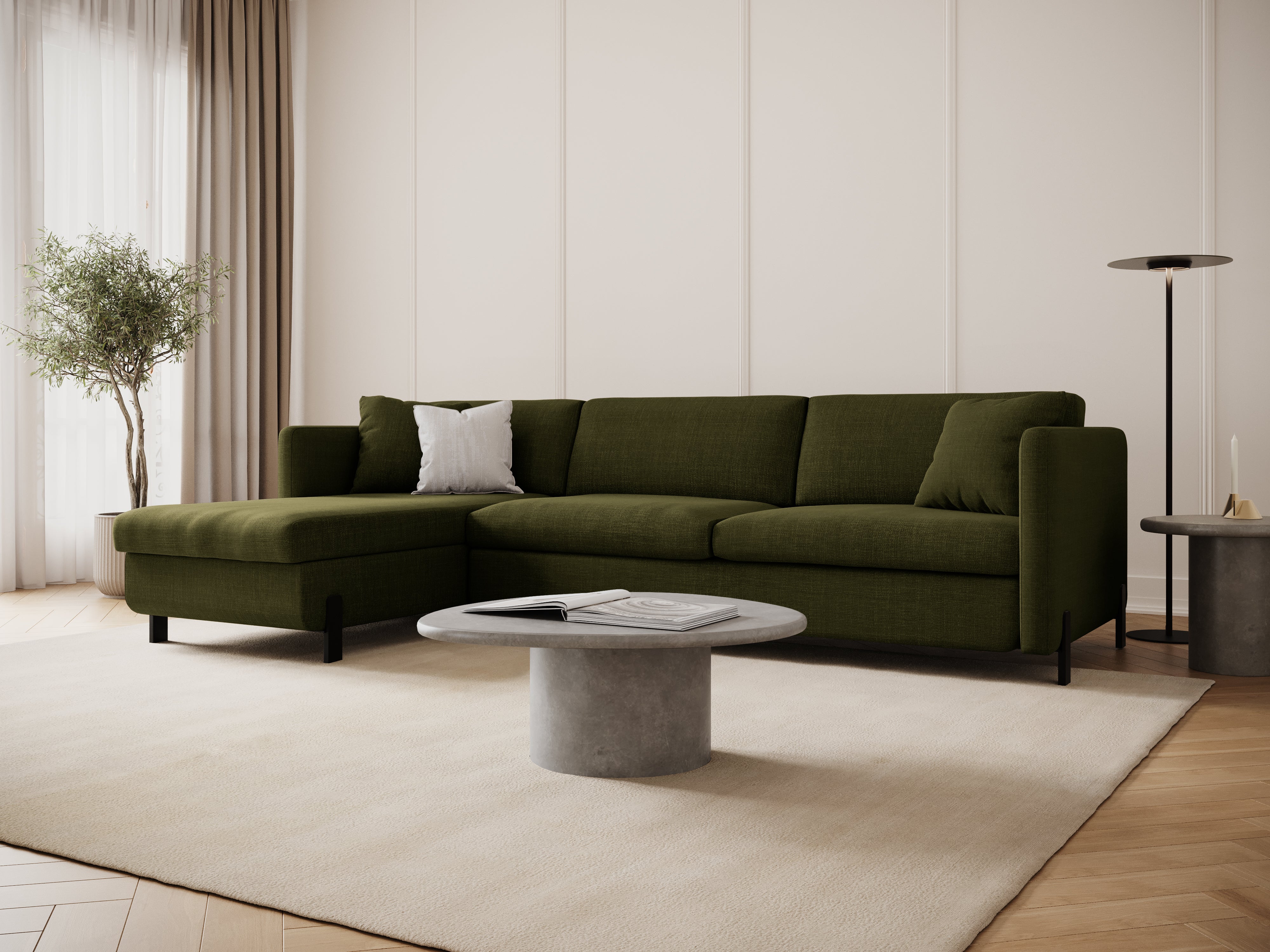 Ecksofa Gloria 260x170cm, Material: Strukturstoff
