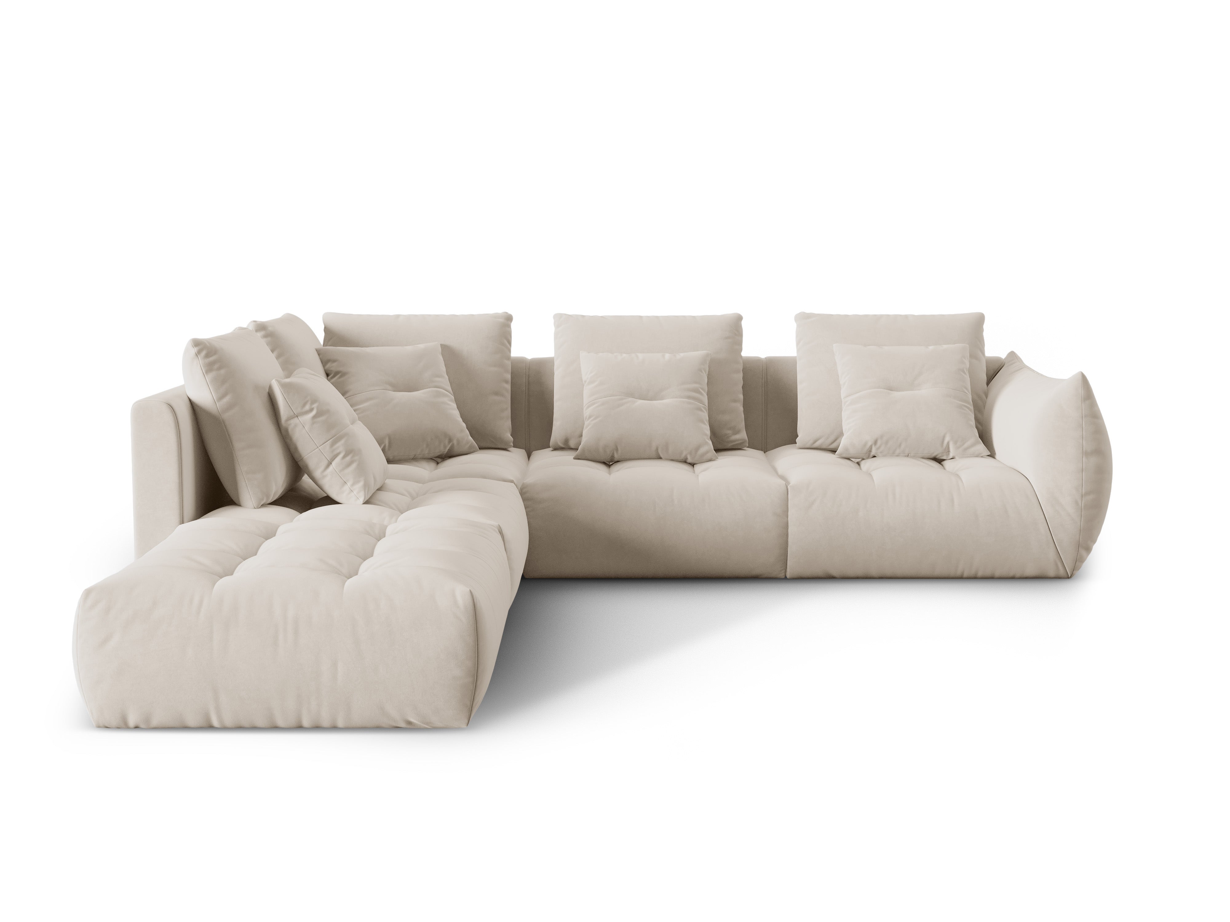 Bloom Ecksofa, 316x310 cm, Material: Samt