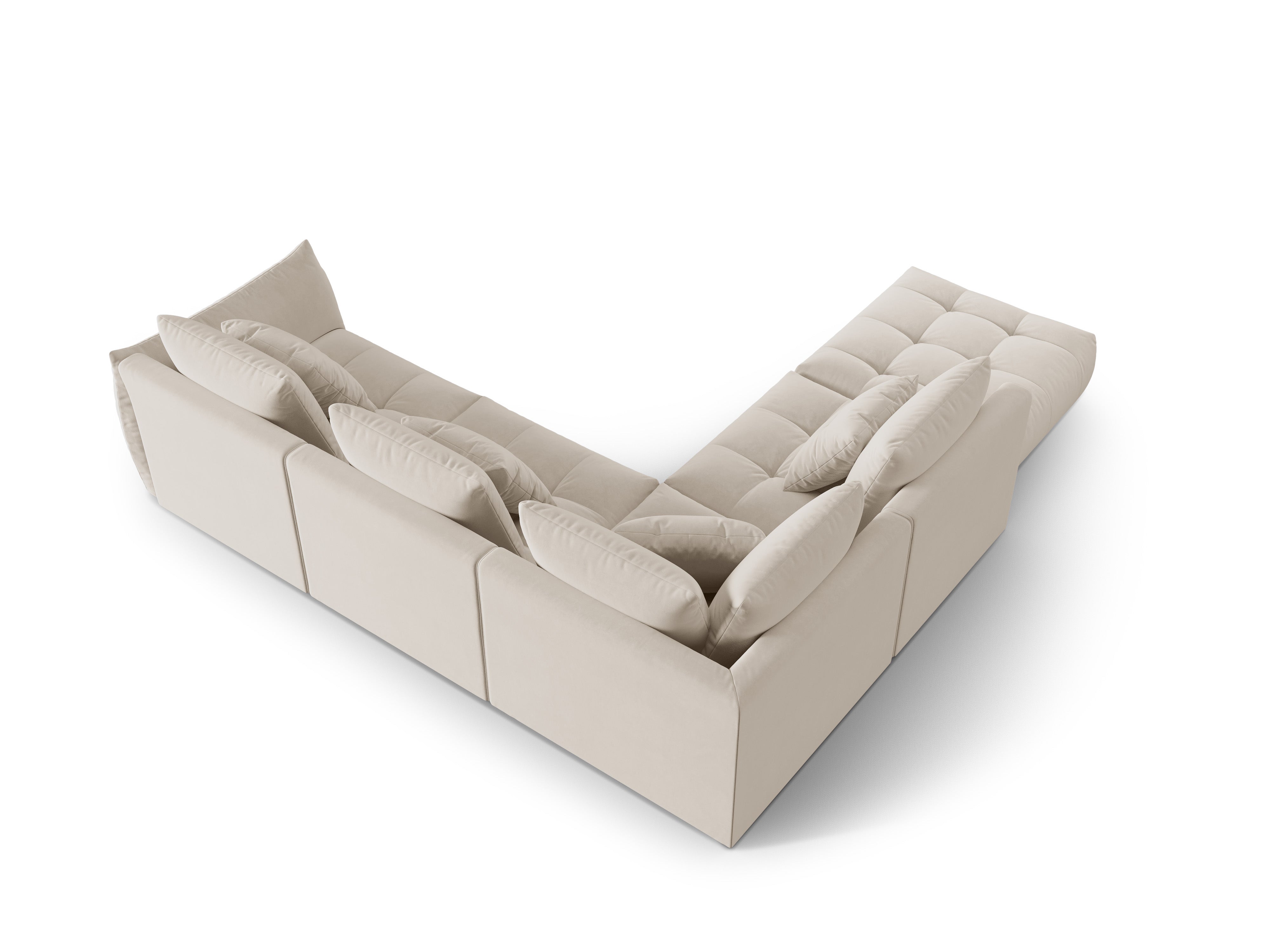 Bloom Ecksofa, 316x310 cm, Material: Samt