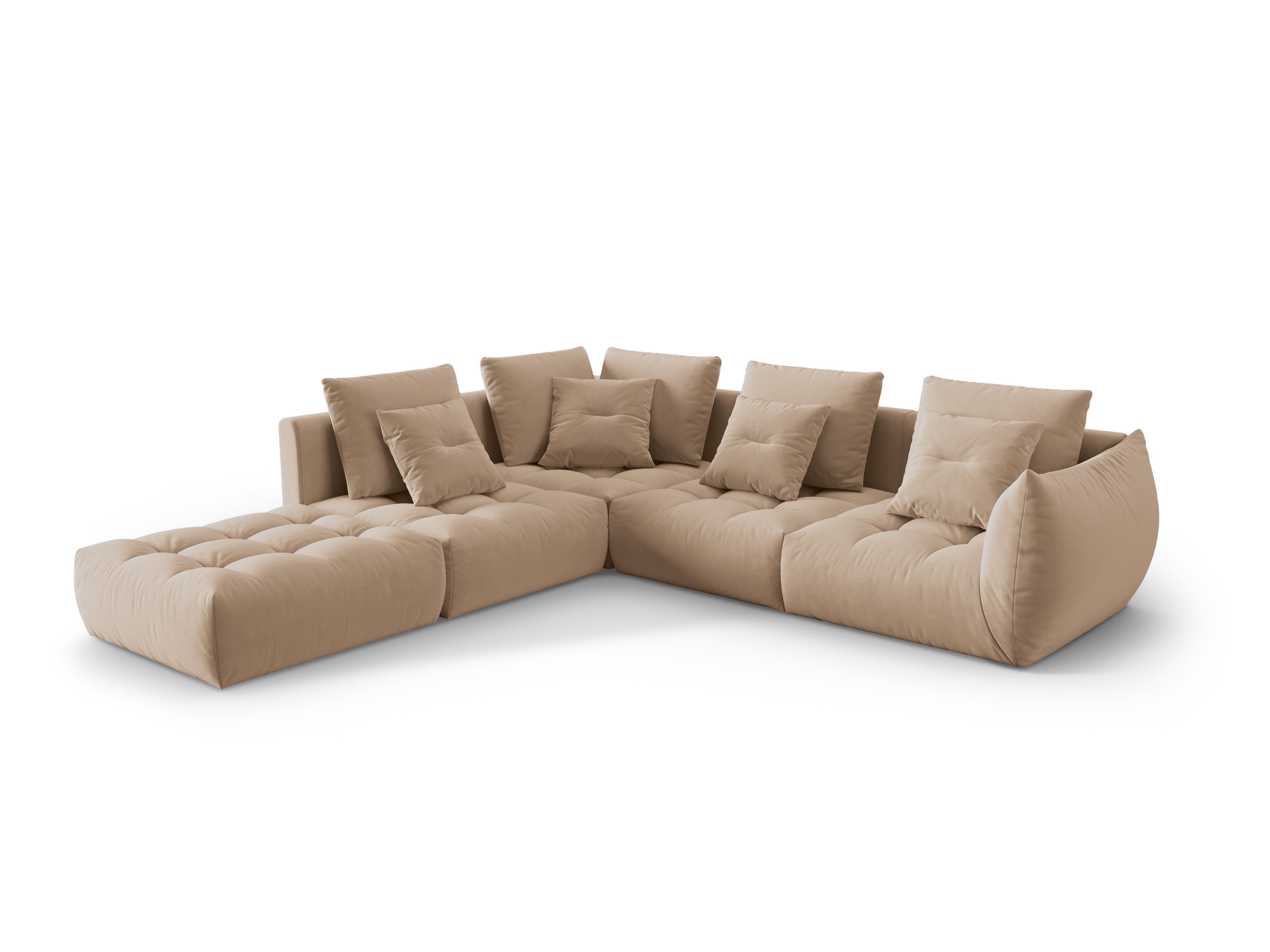 Bloom Ecksofa, 316x310 cm, Material: Samt