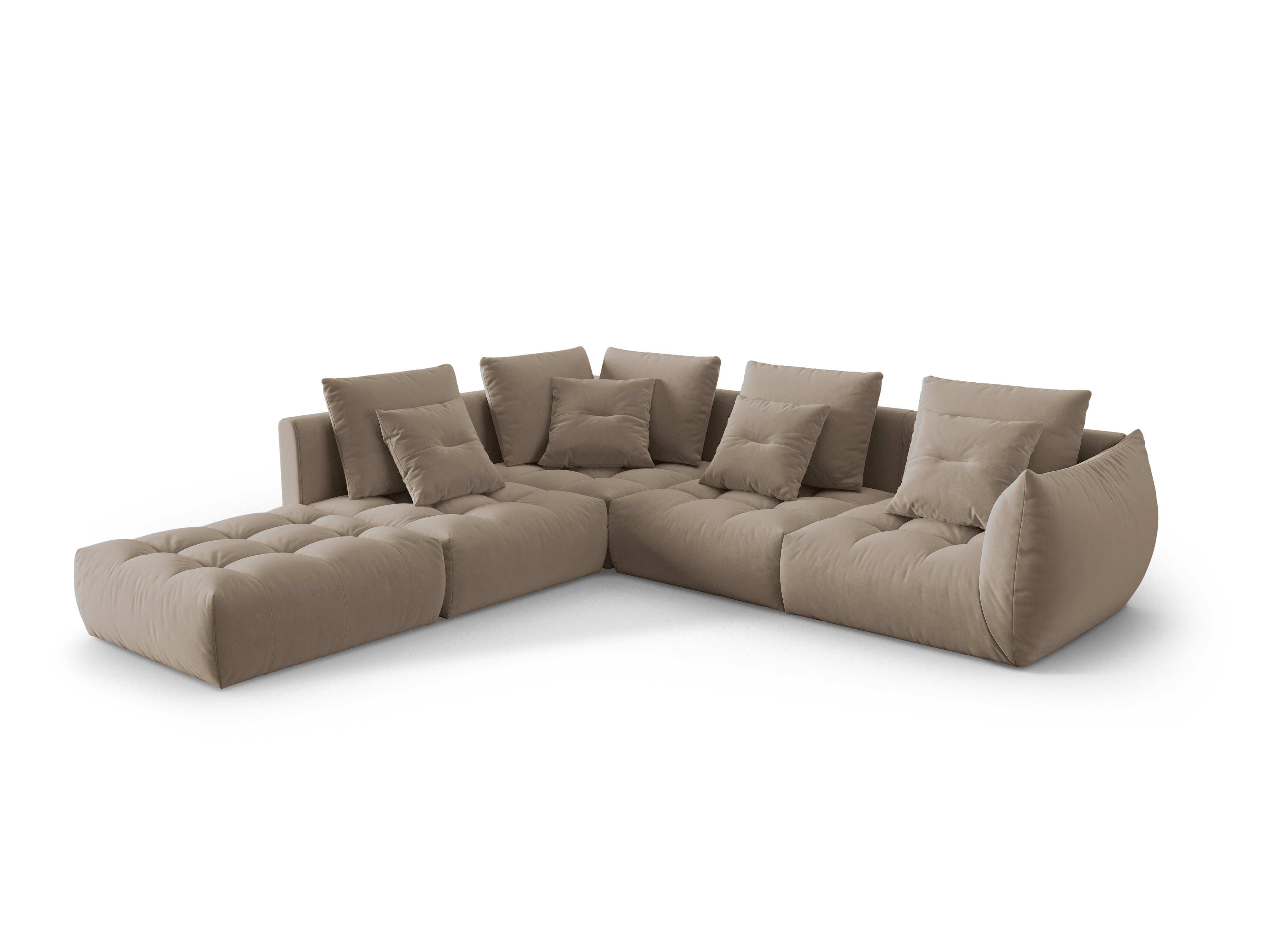 Bloom Ecksofa, 316x310 cm, Material: Samt
