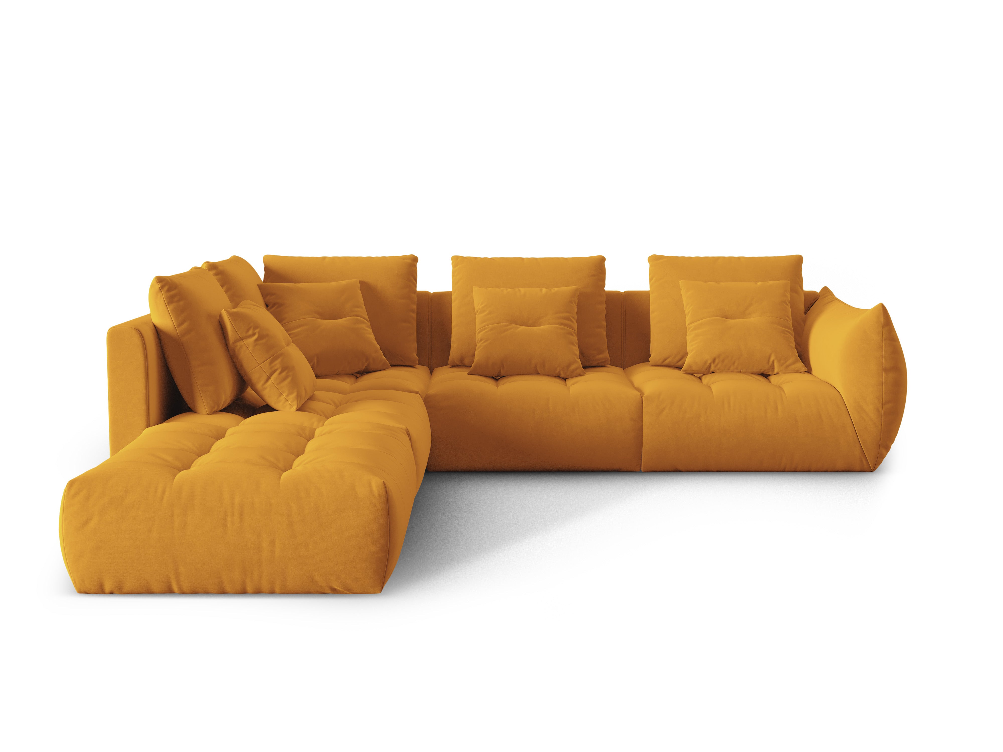 Bloom Ecksofa, 316x310 cm, Material: Samt