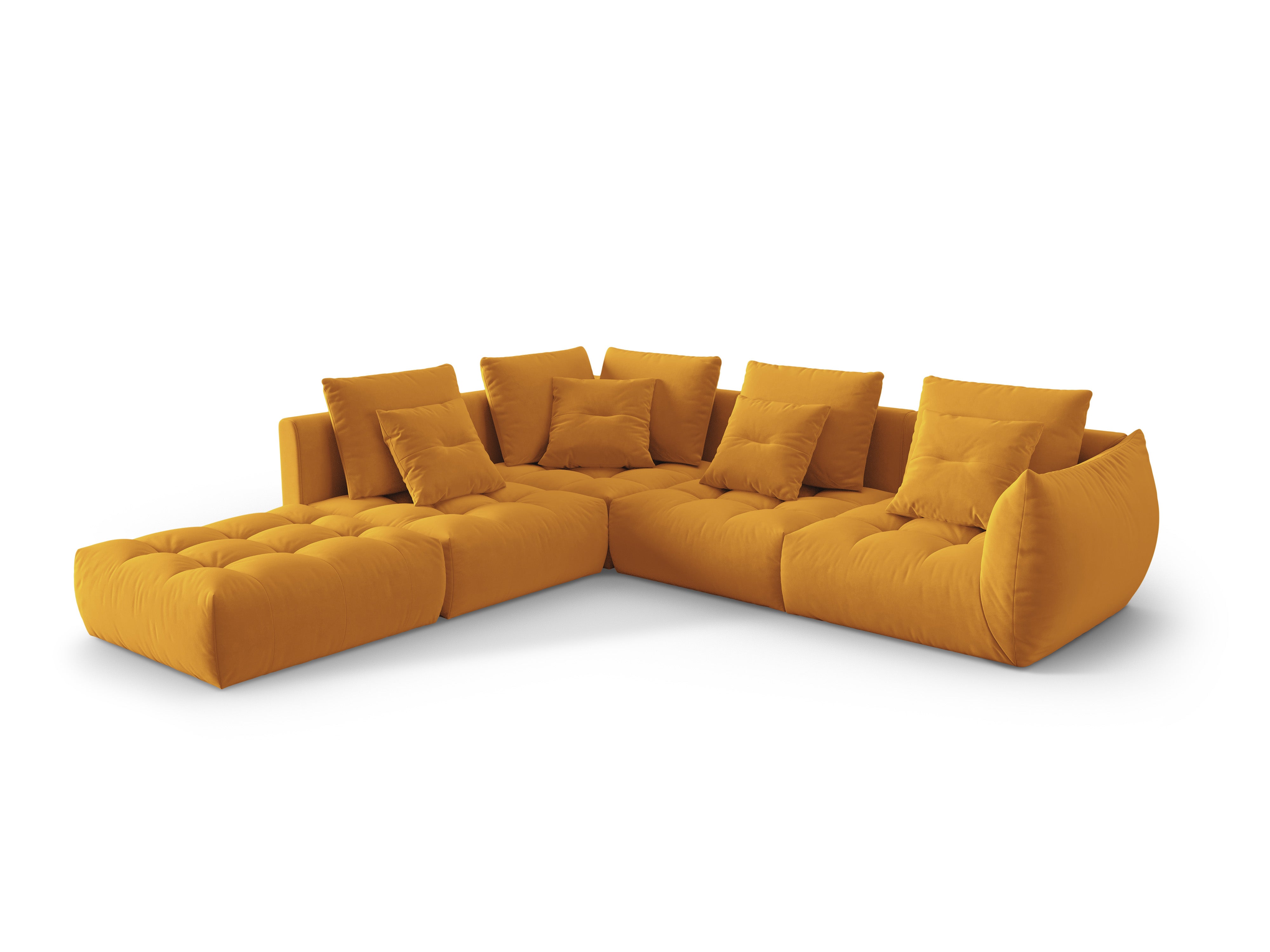 Bloom Ecksofa, 316x310 cm, Material: Samt