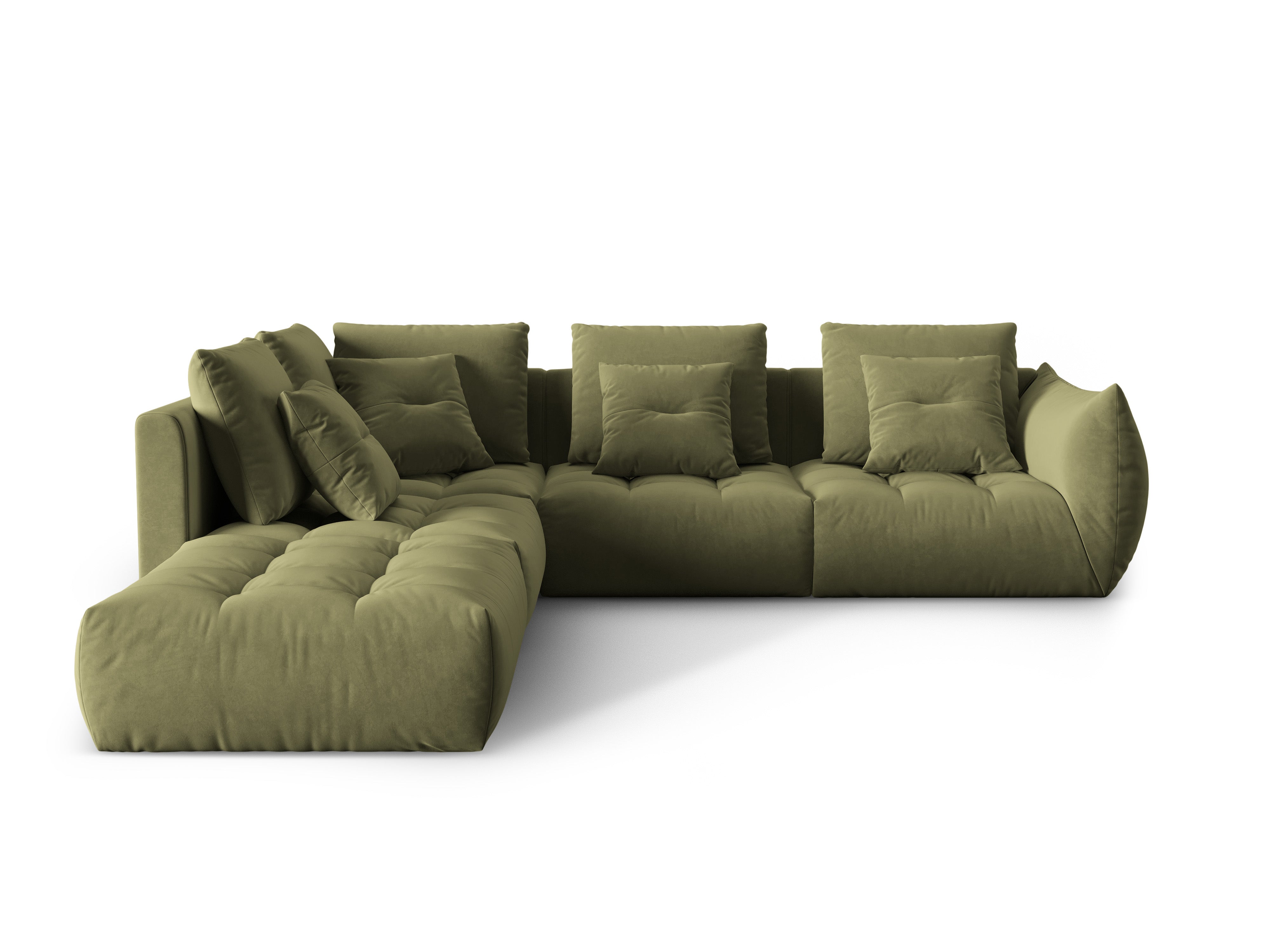 Bloom Ecksofa, 316x310 cm, Material: Samt