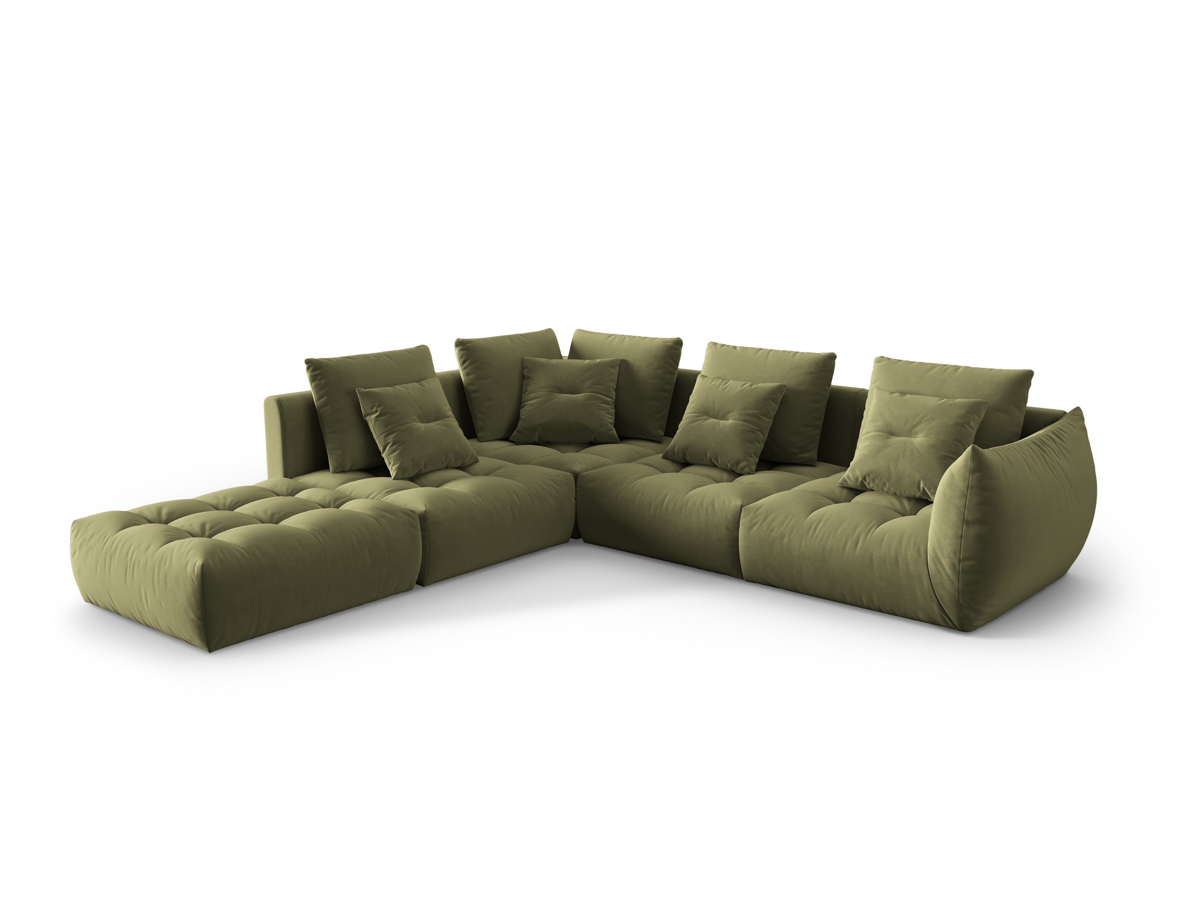 Bloom Ecksofa, 316x310 cm, Material: Samt