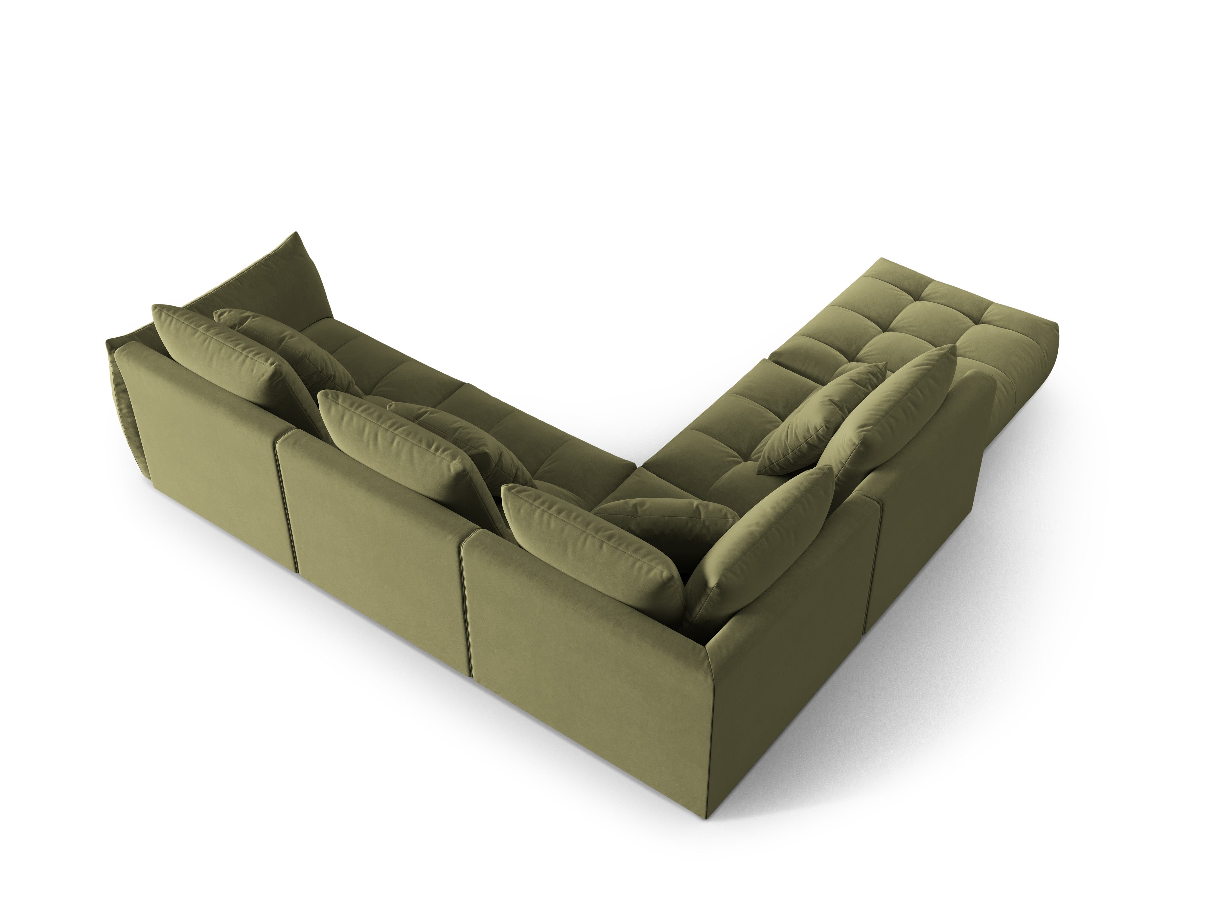 Bloom Ecksofa, 316x310 cm, Material: Samt