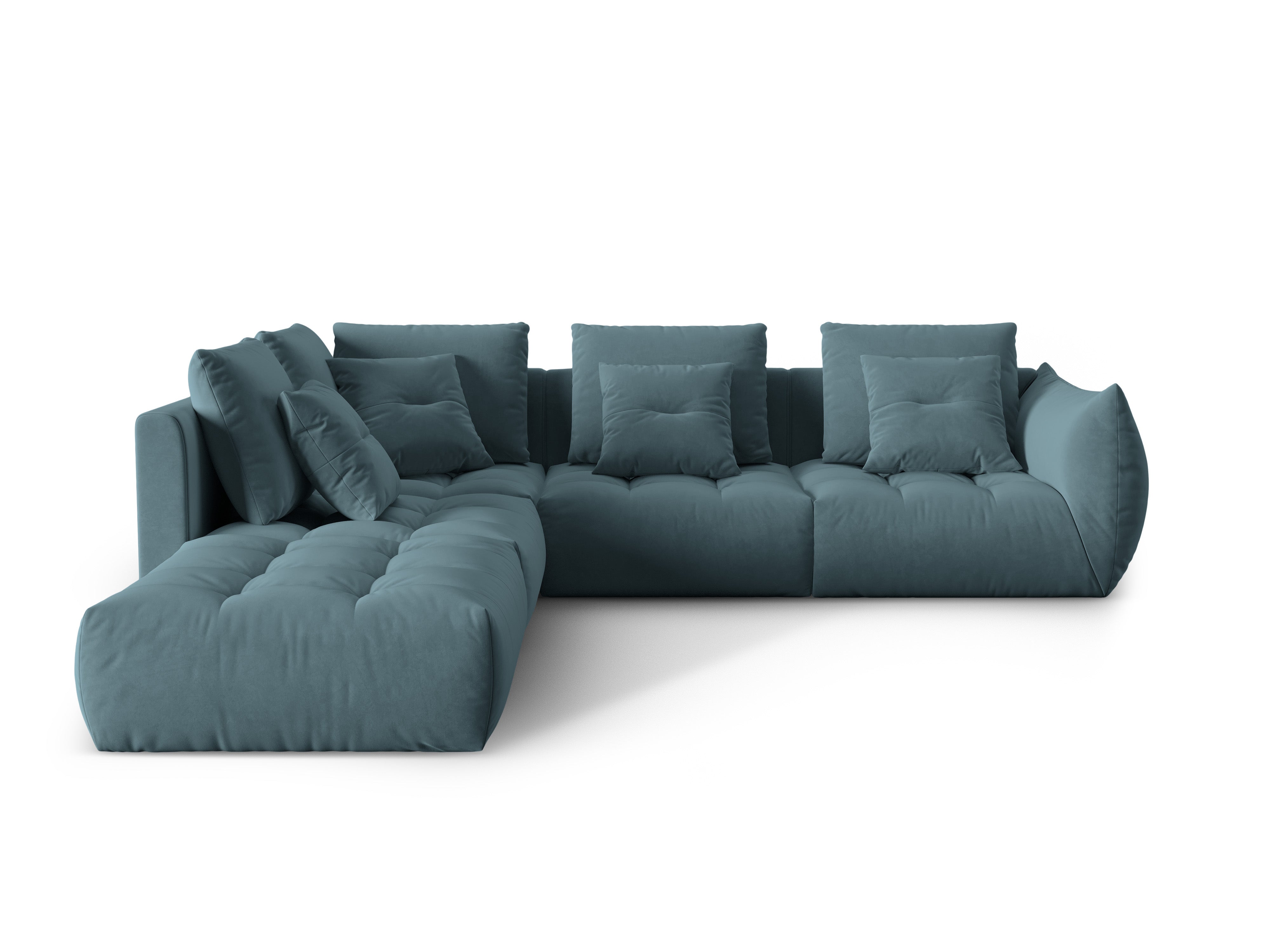 Bloom Ecksofa, 316x310 cm, Material: Samt