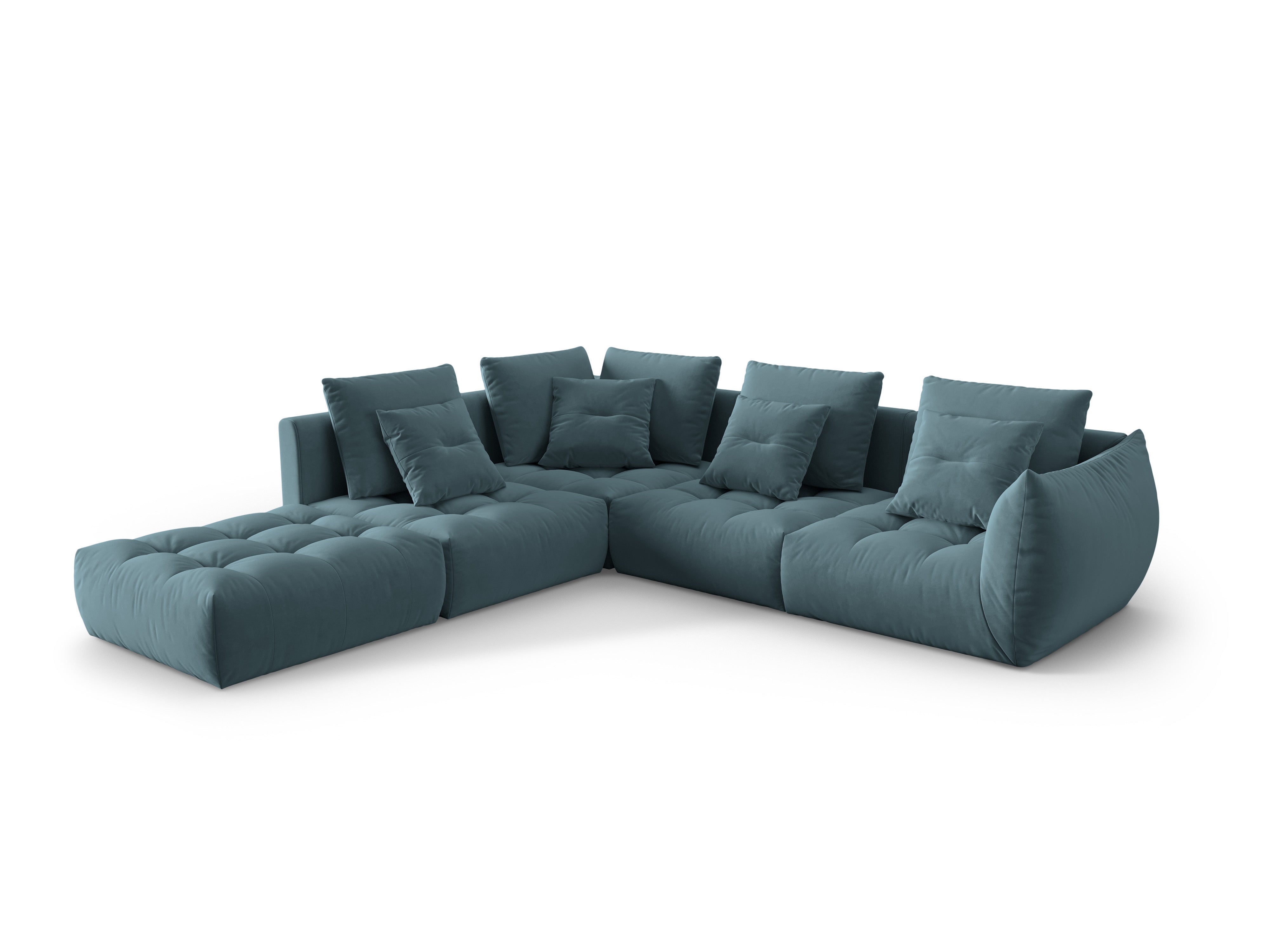 Bloom Ecksofa, 316x310 cm, Material: Samt