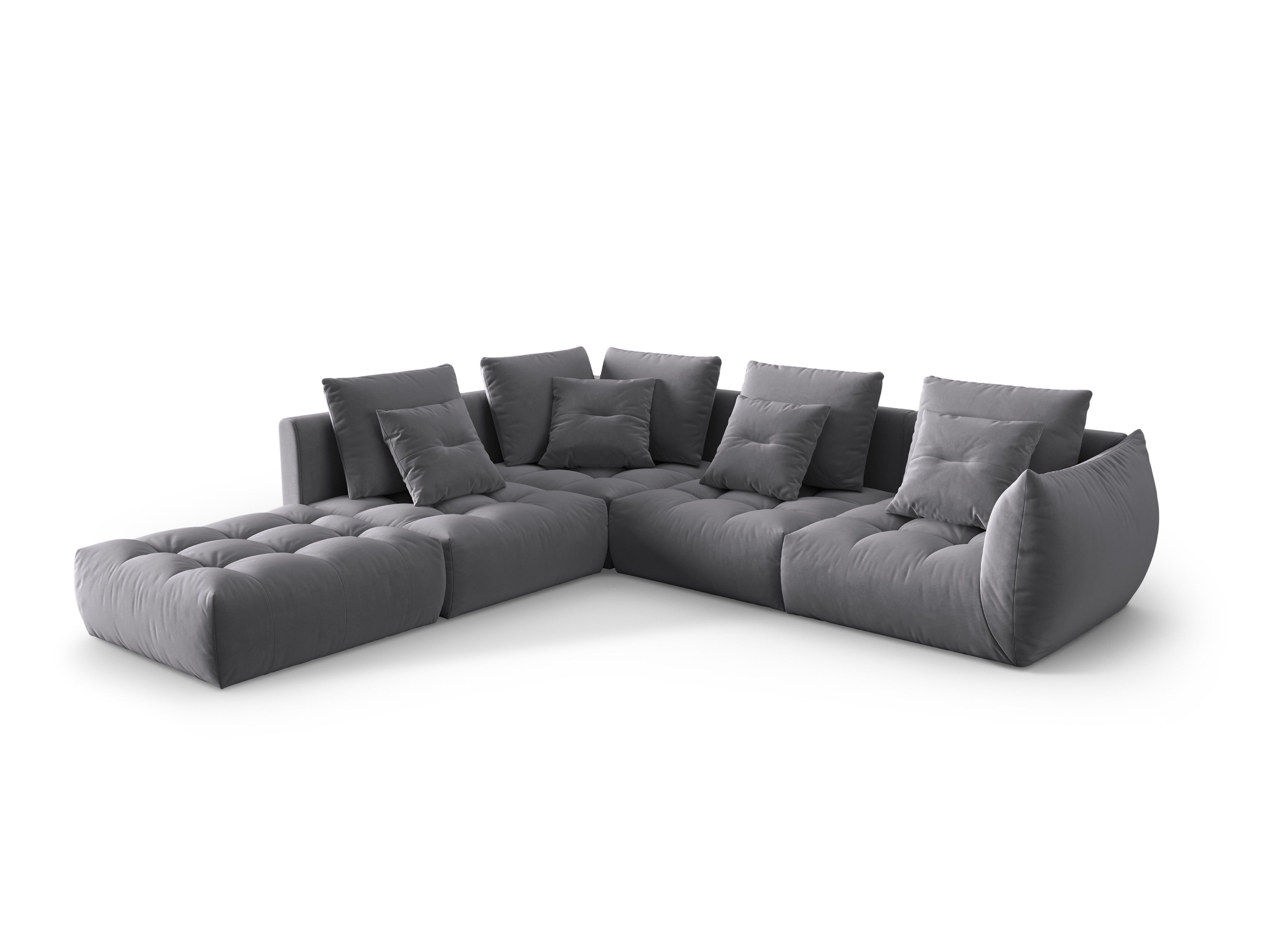 Bloom Ecksofa, 316x310 cm, Material: Samt