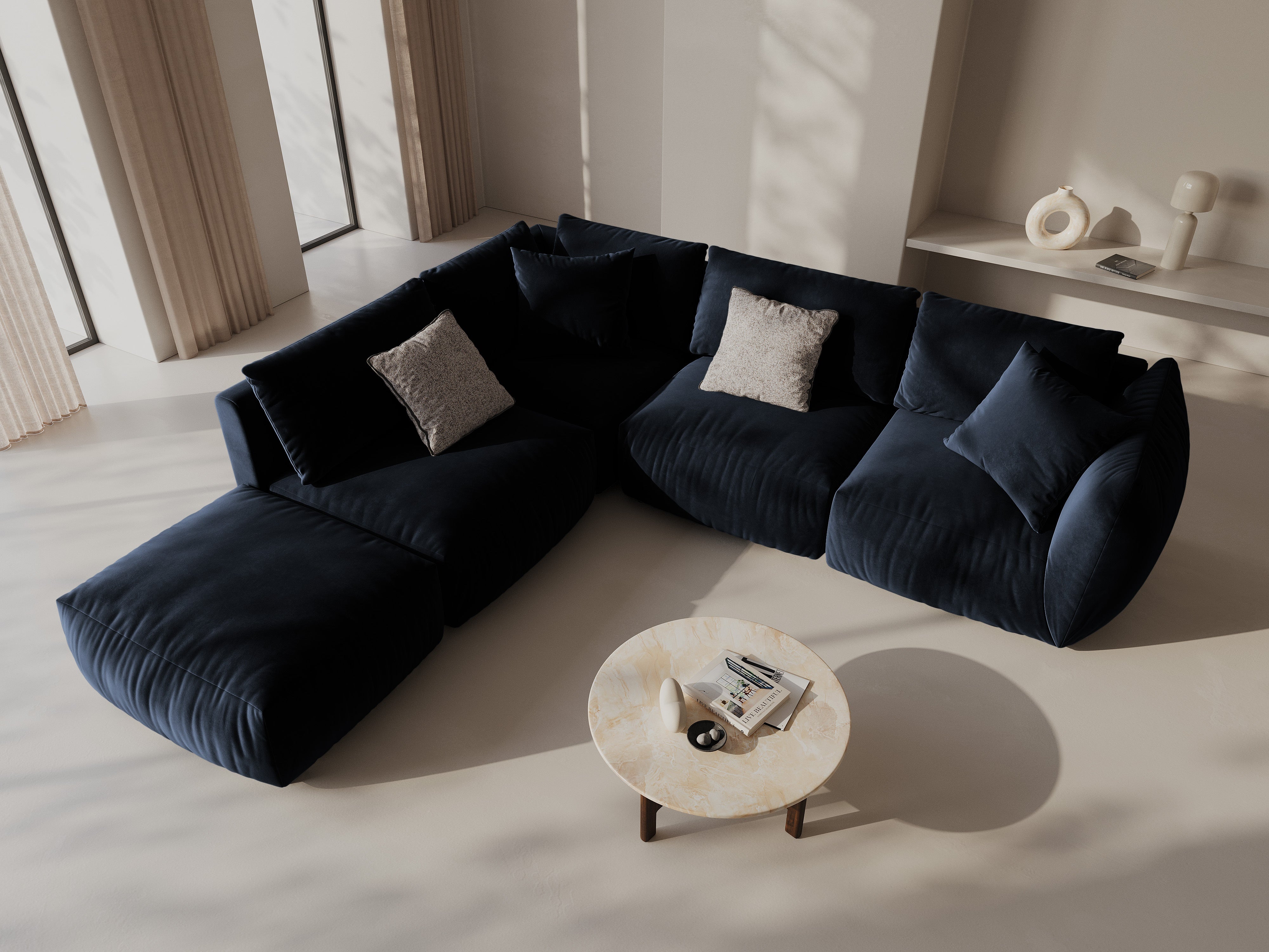 Ecksofa Chris 295x290cm, Material: Samt