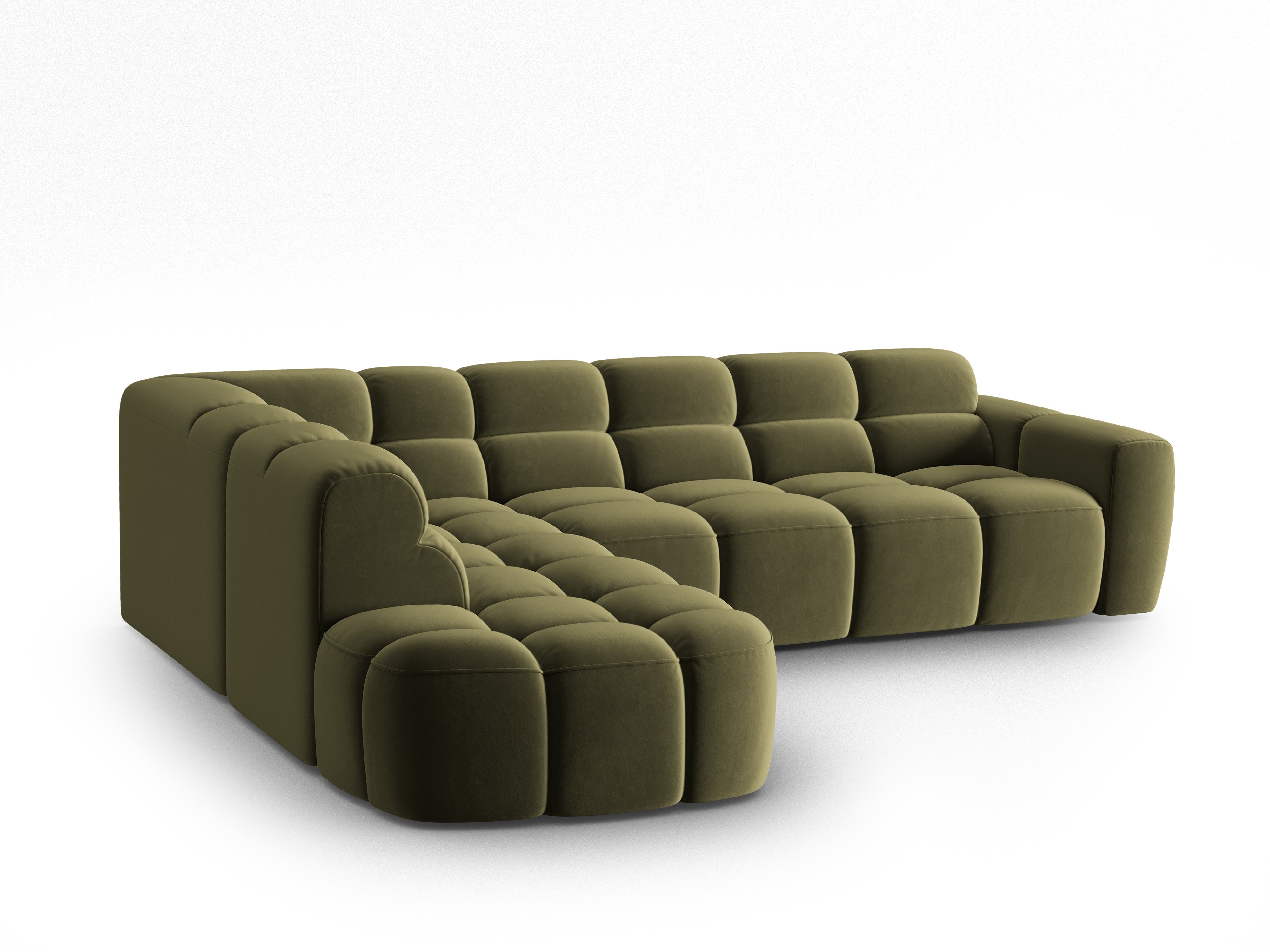 Ecksofa Lisa 293x234cm, Material: Samt