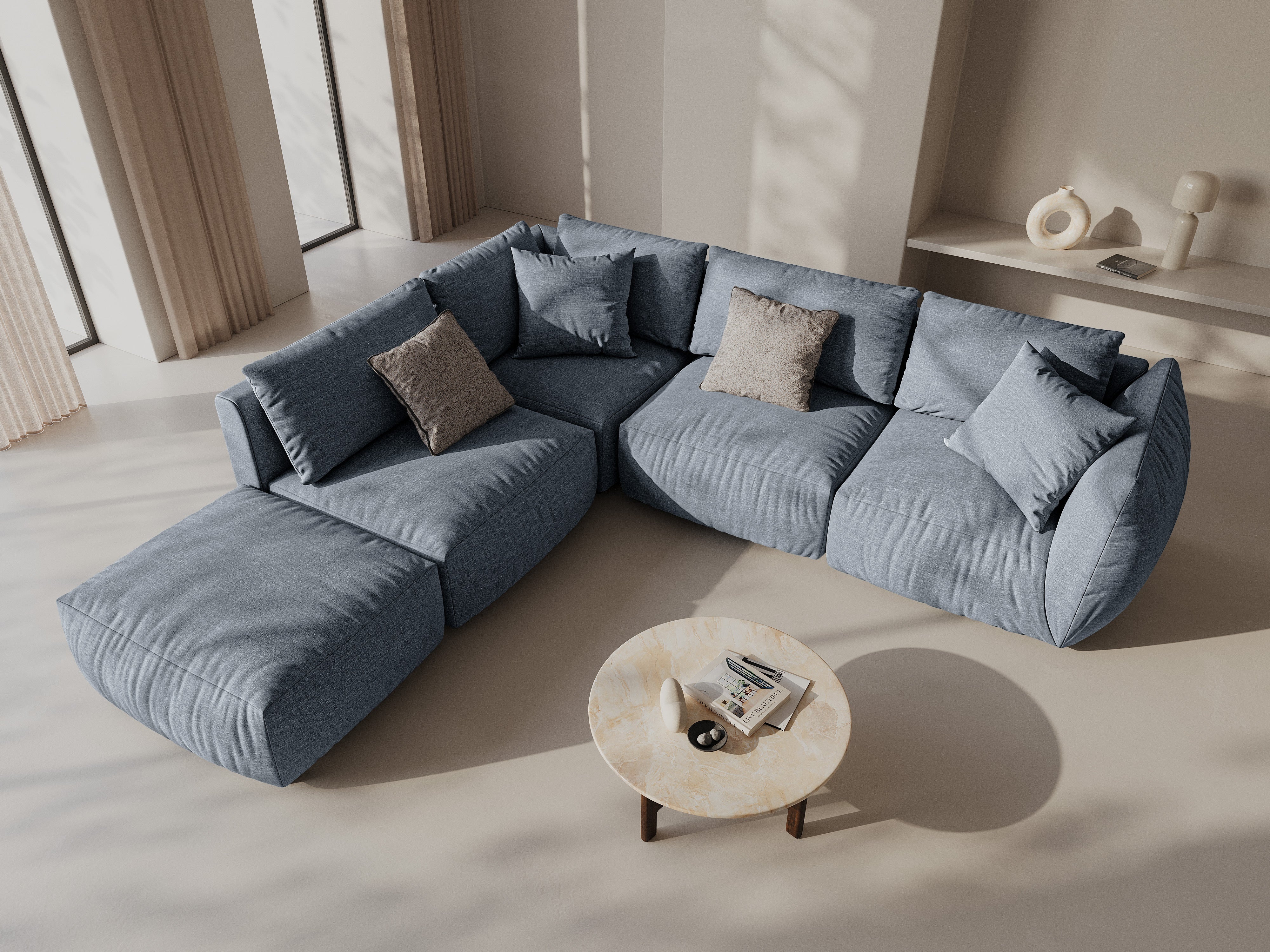 Ecksofa Chris 295x290cm, Material: Strukturstoff