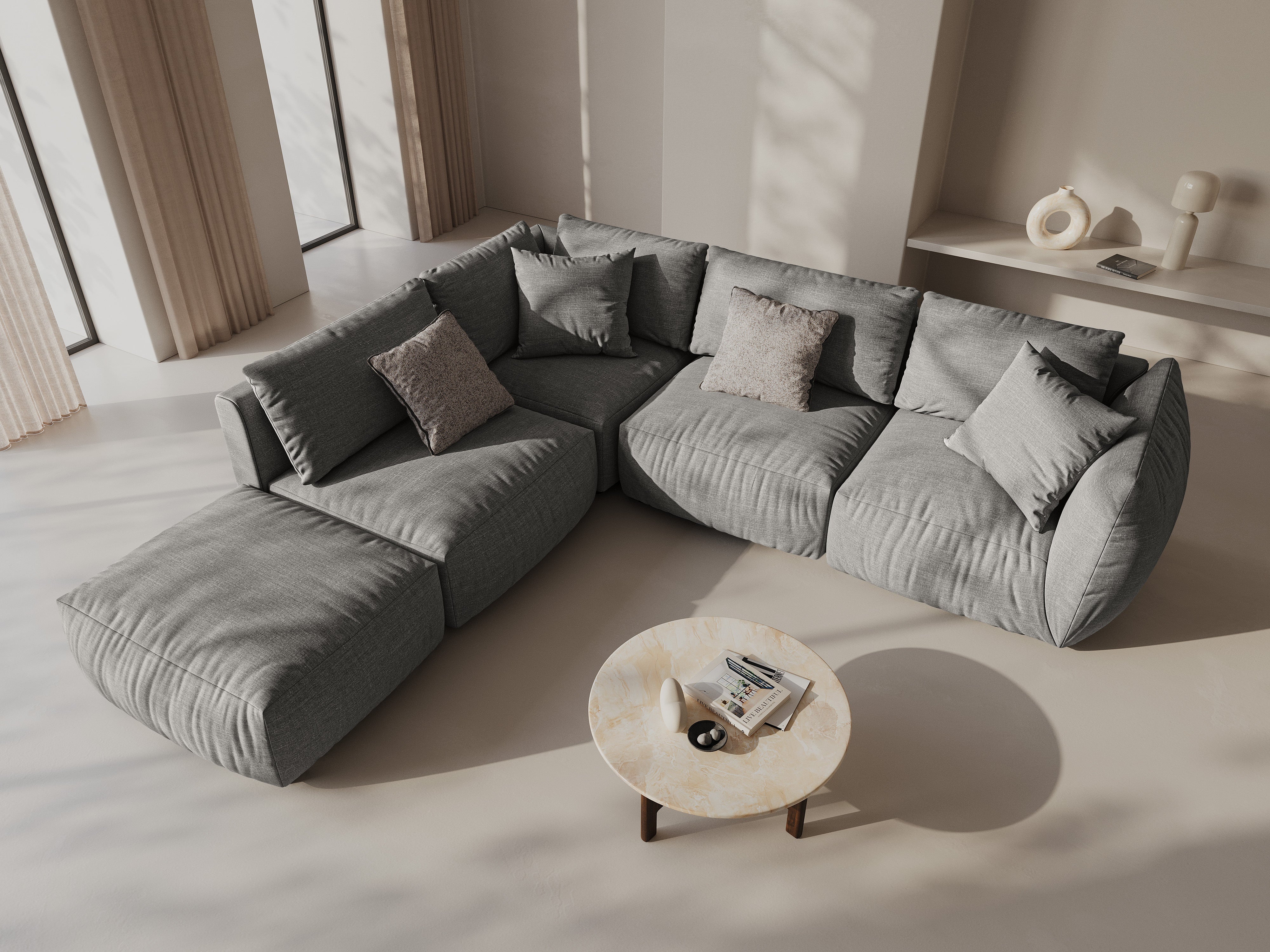 Ecksofa Chris 295x290cm, Material: Strukturstoff