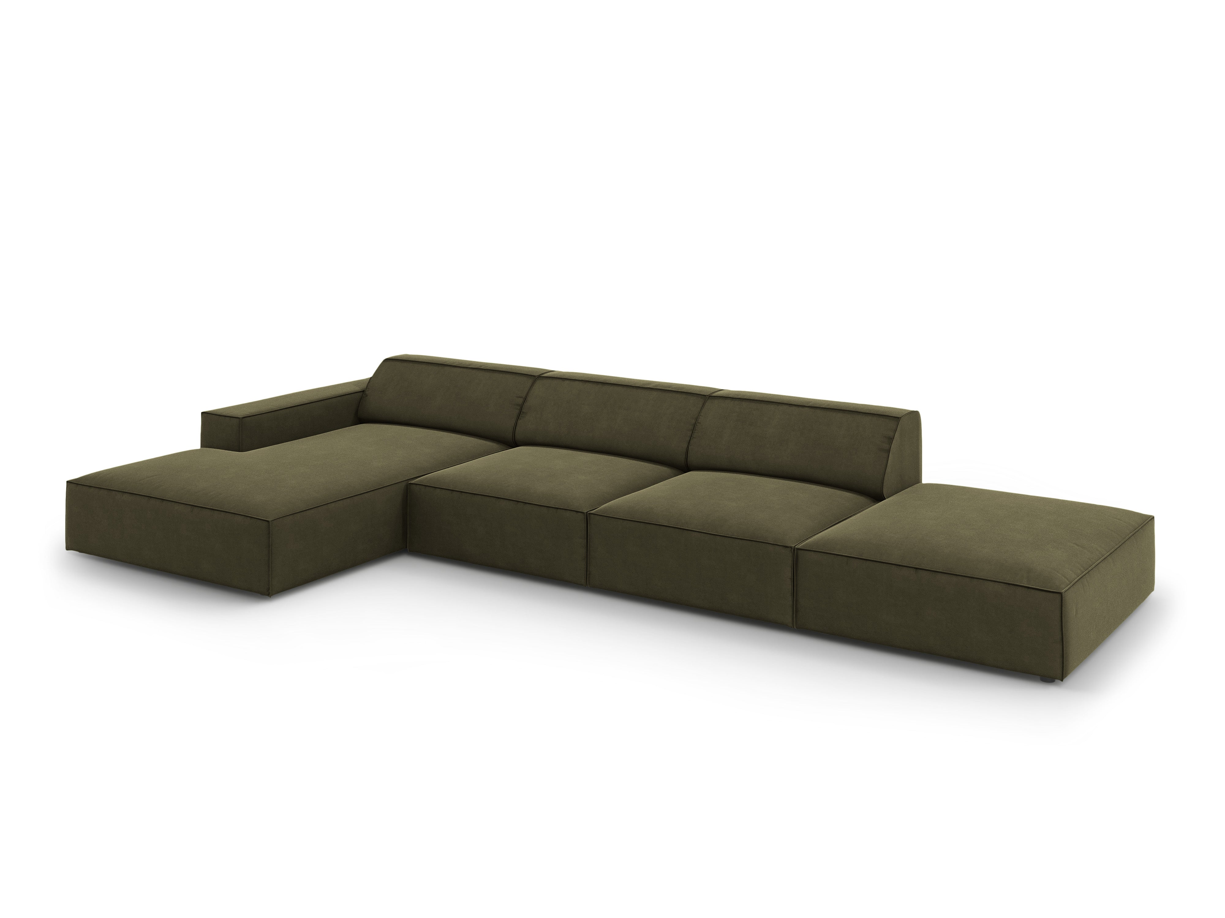 Ecksofa Jodie 341x166cm, Material: Samt