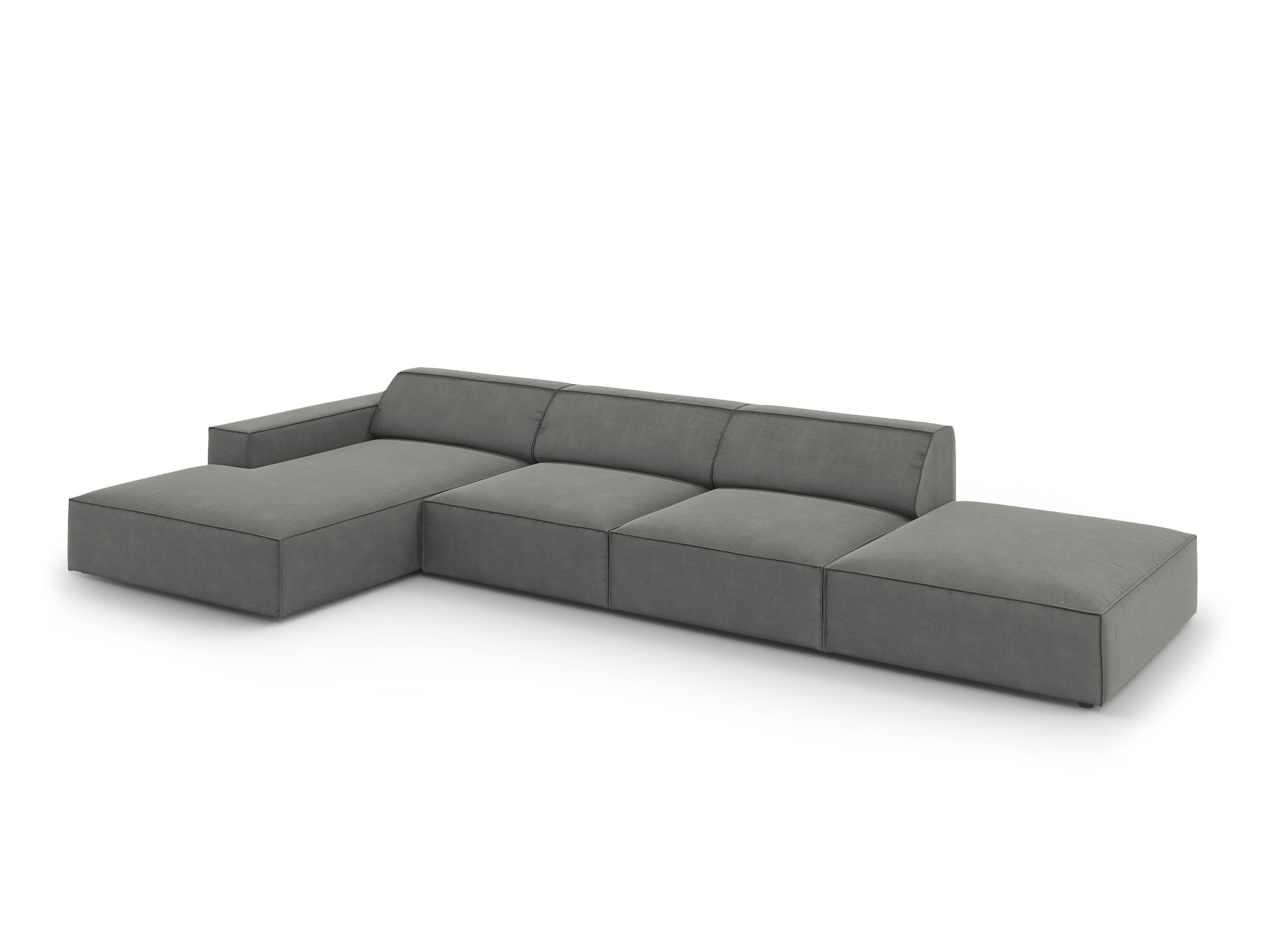 Ecksofa Jodie 341x166cm, Material: Samt