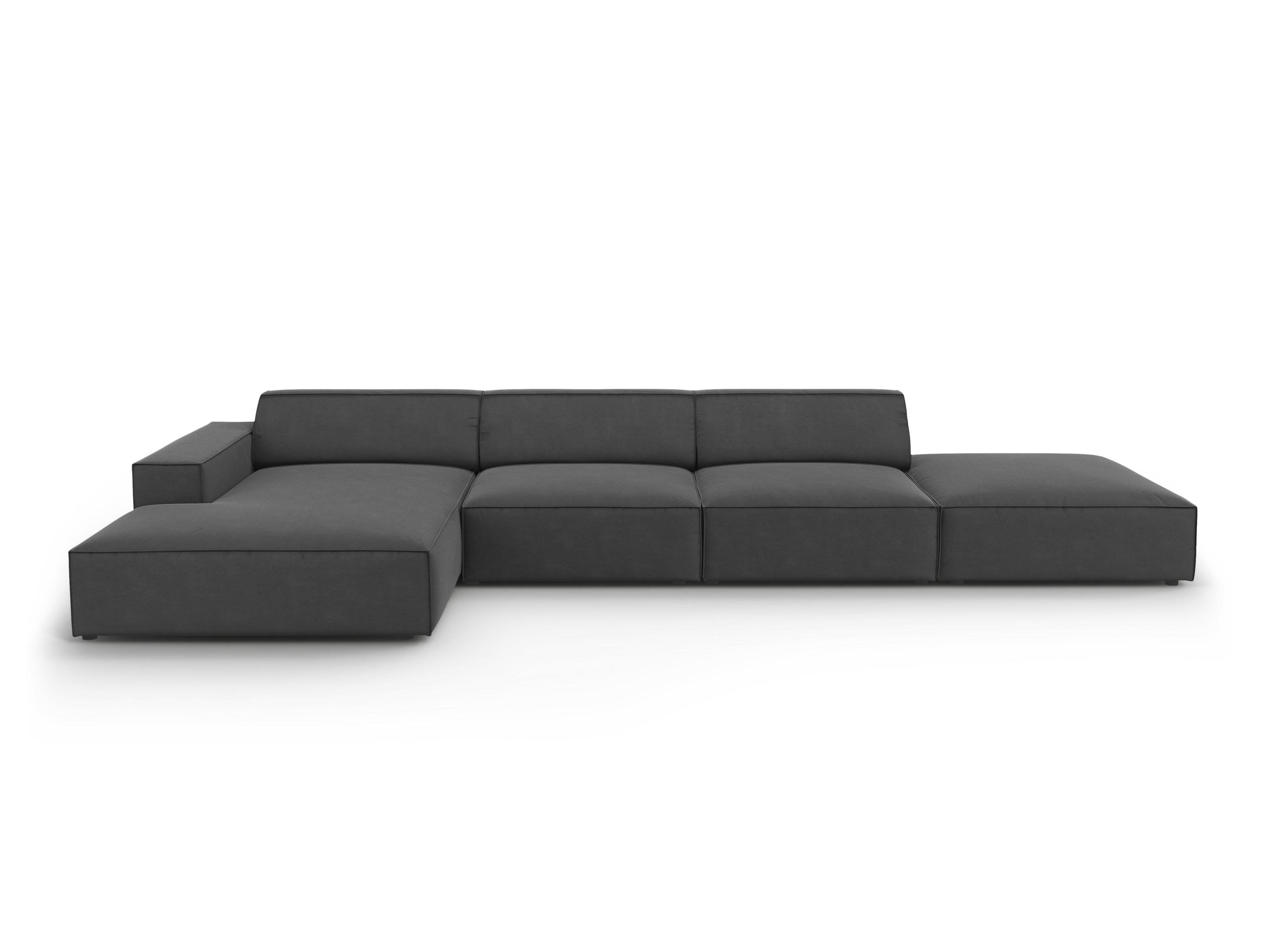 Ecksofa Jodie 341x166cm, Material: Samt