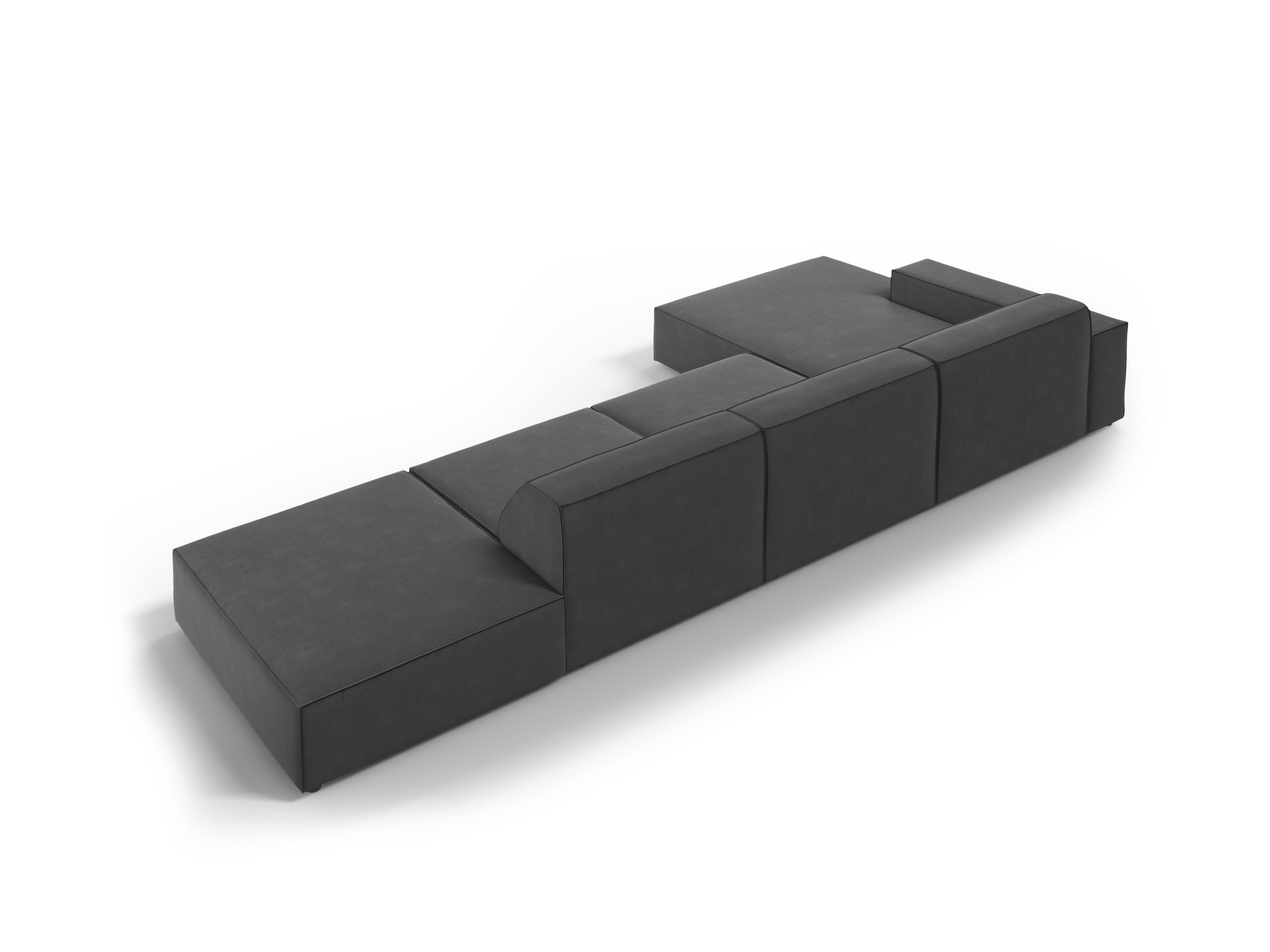 Ecksofa Jodie 341x166cm, Material: Samt