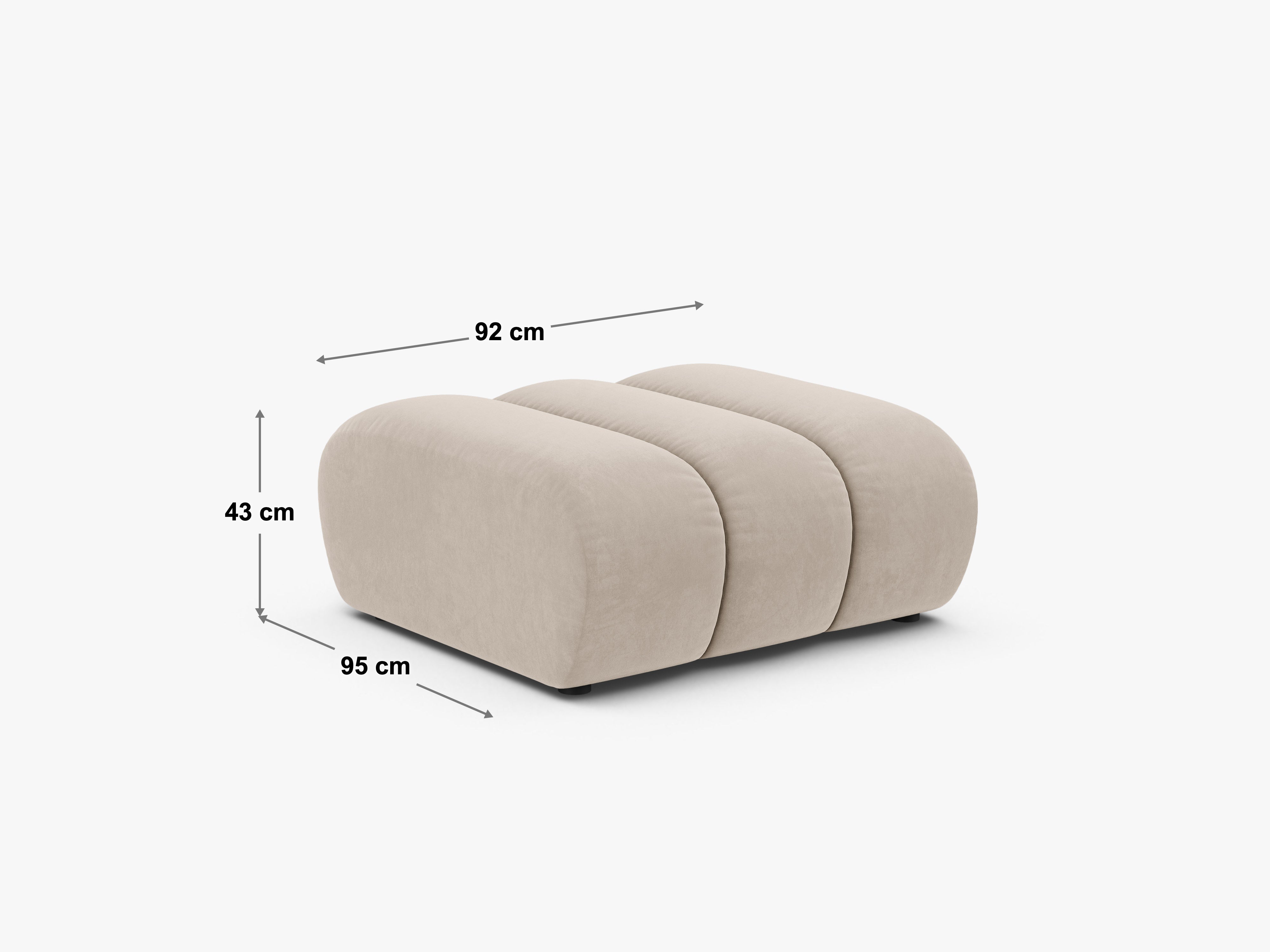 Lupine Hocker 92x95cm, Material: Chenille Eden