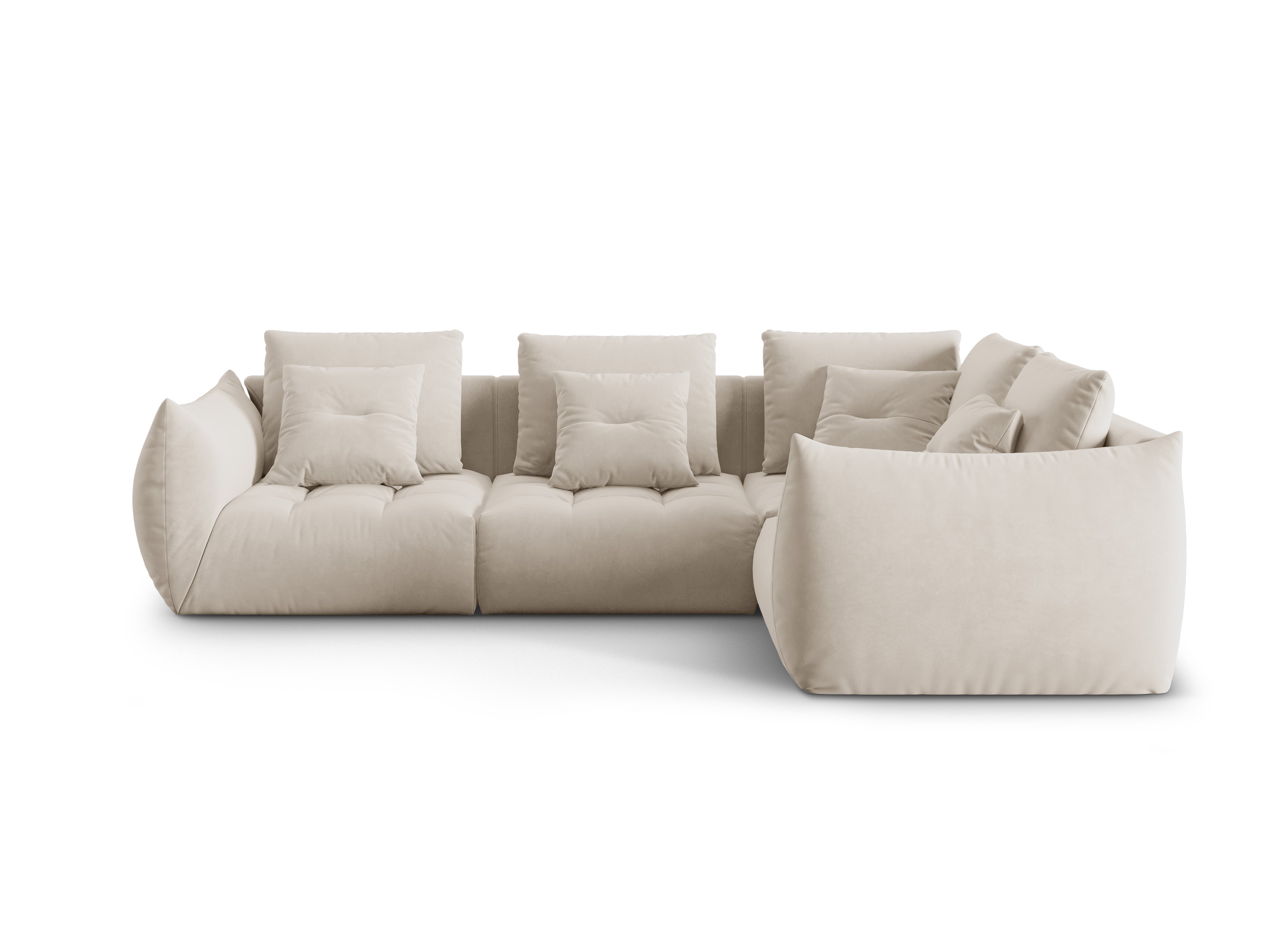 Bloom Ecksofa, 316x216 cm, Material: Samt