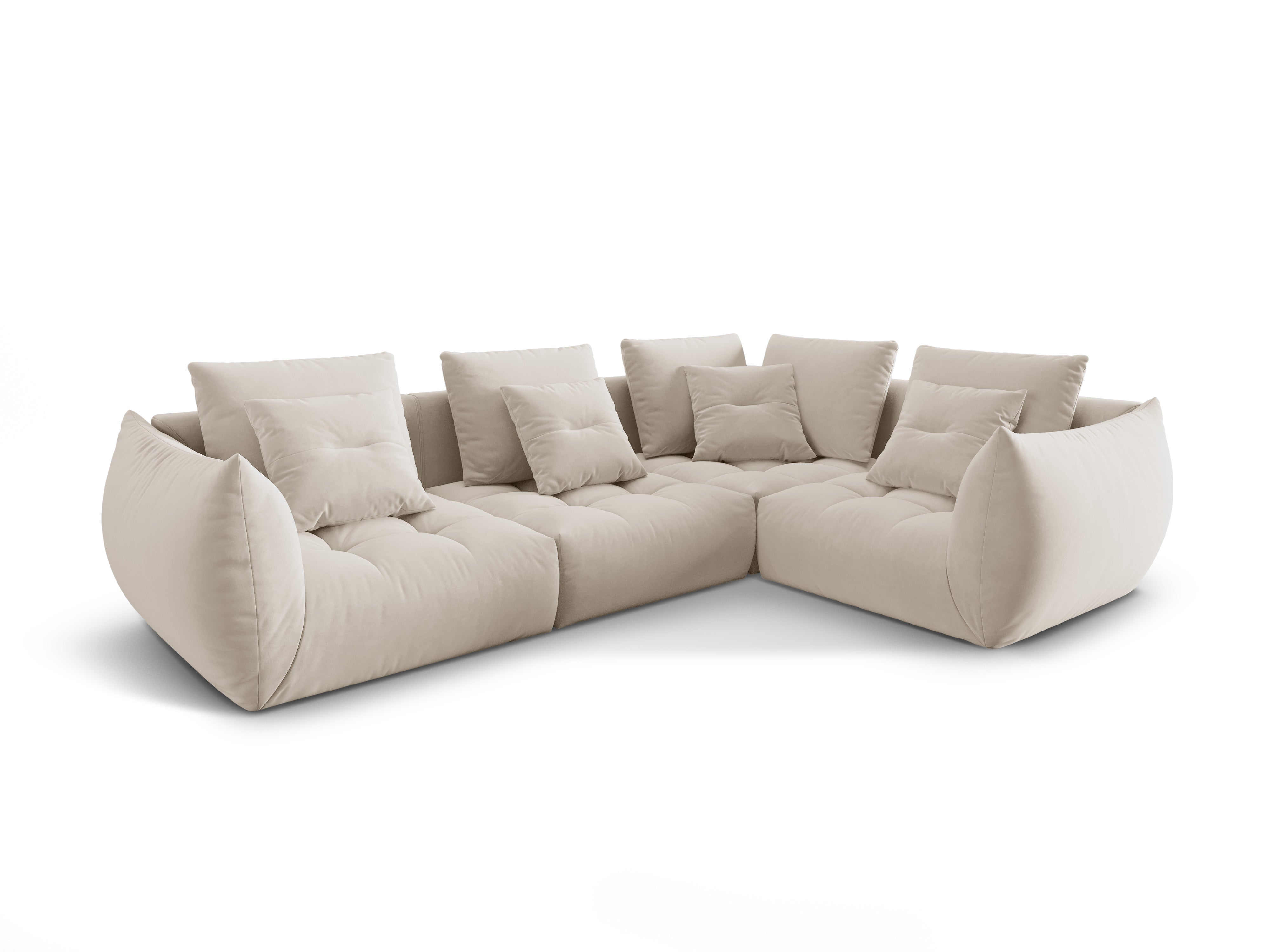 Bloom Ecksofa, 316x216 cm, Material: Samt