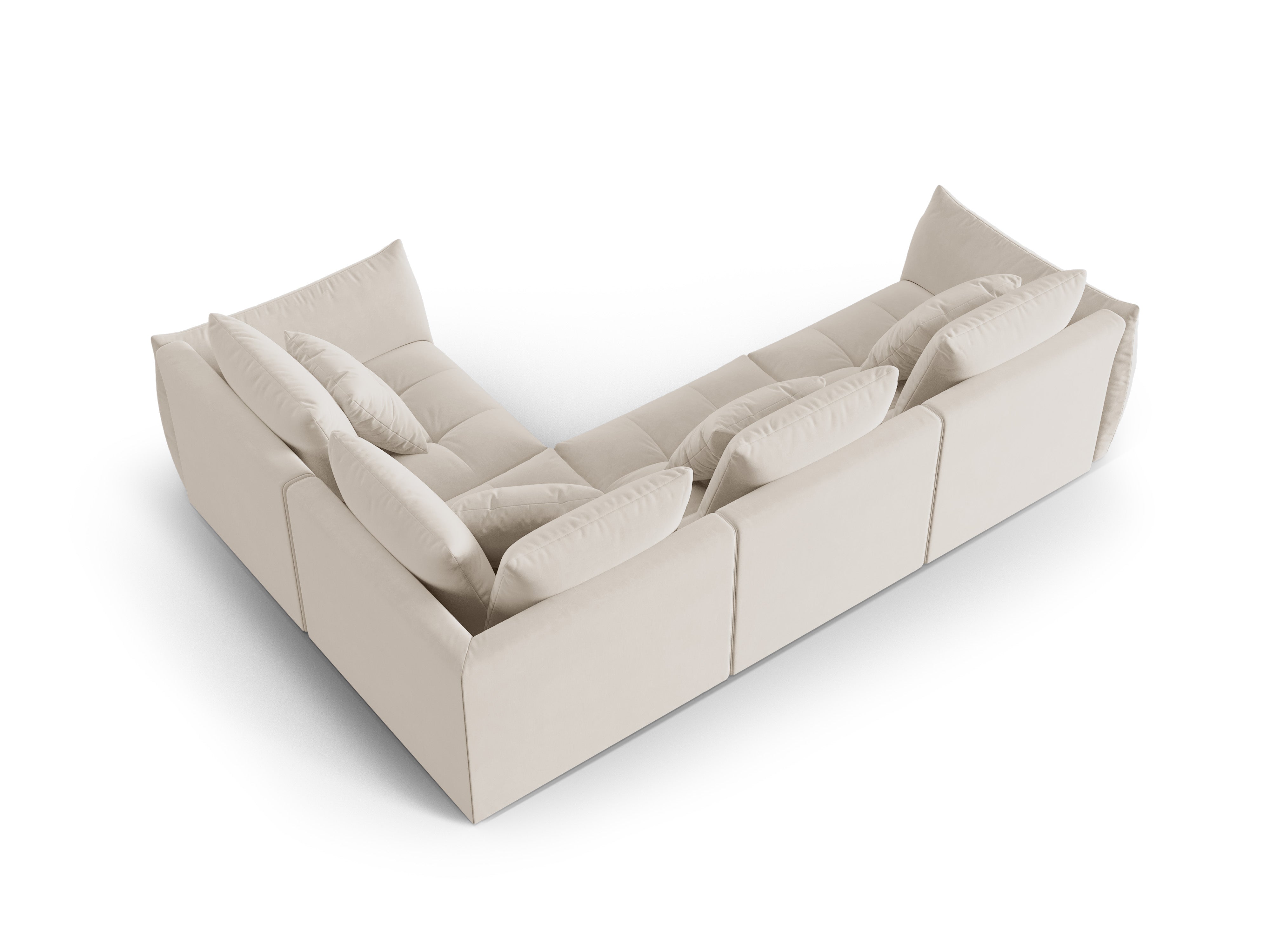 Bloom Ecksofa, 316x216 cm, Material: Samt