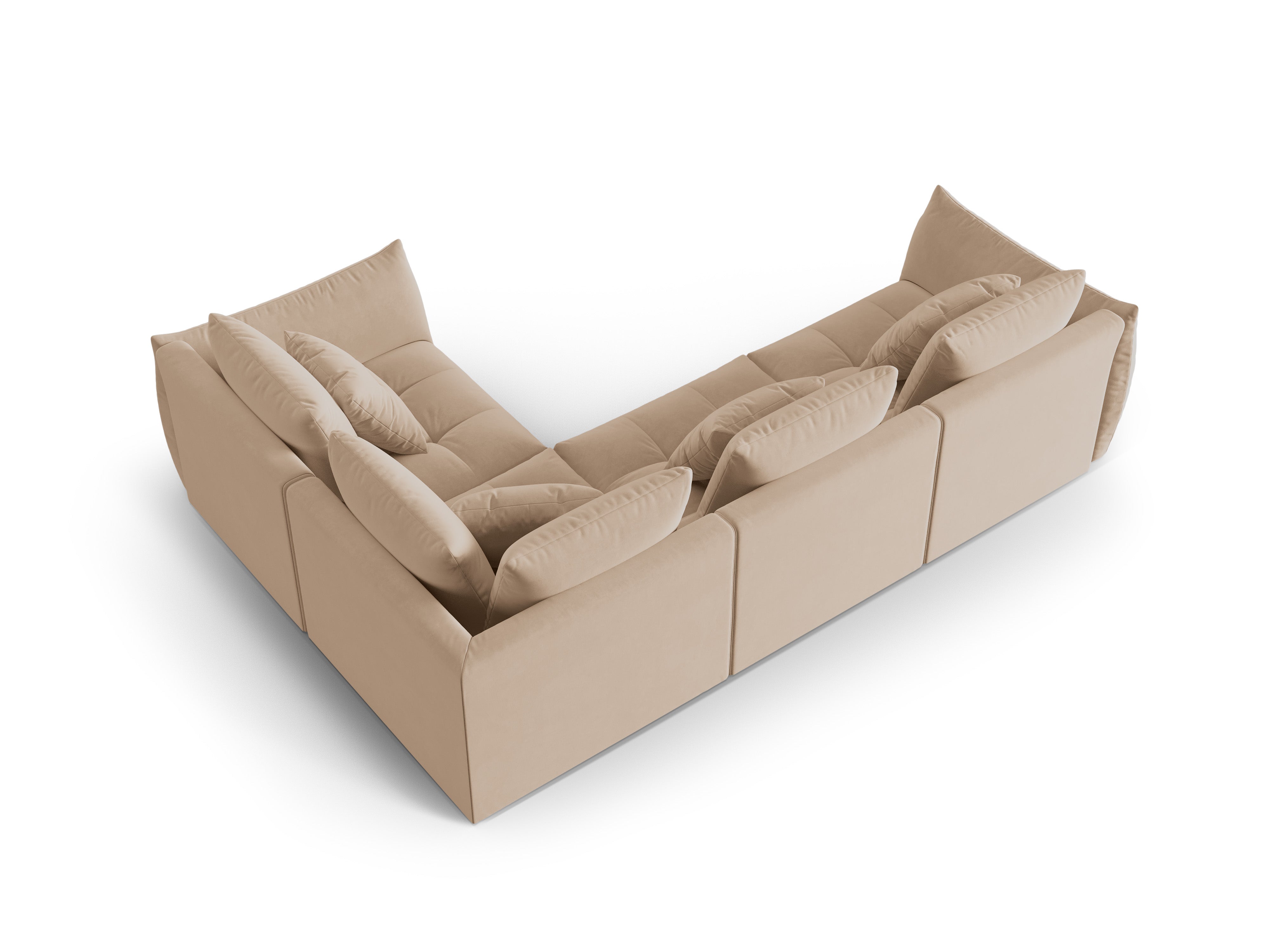 Bloom Ecksofa, 316x216 cm, Material: Samt