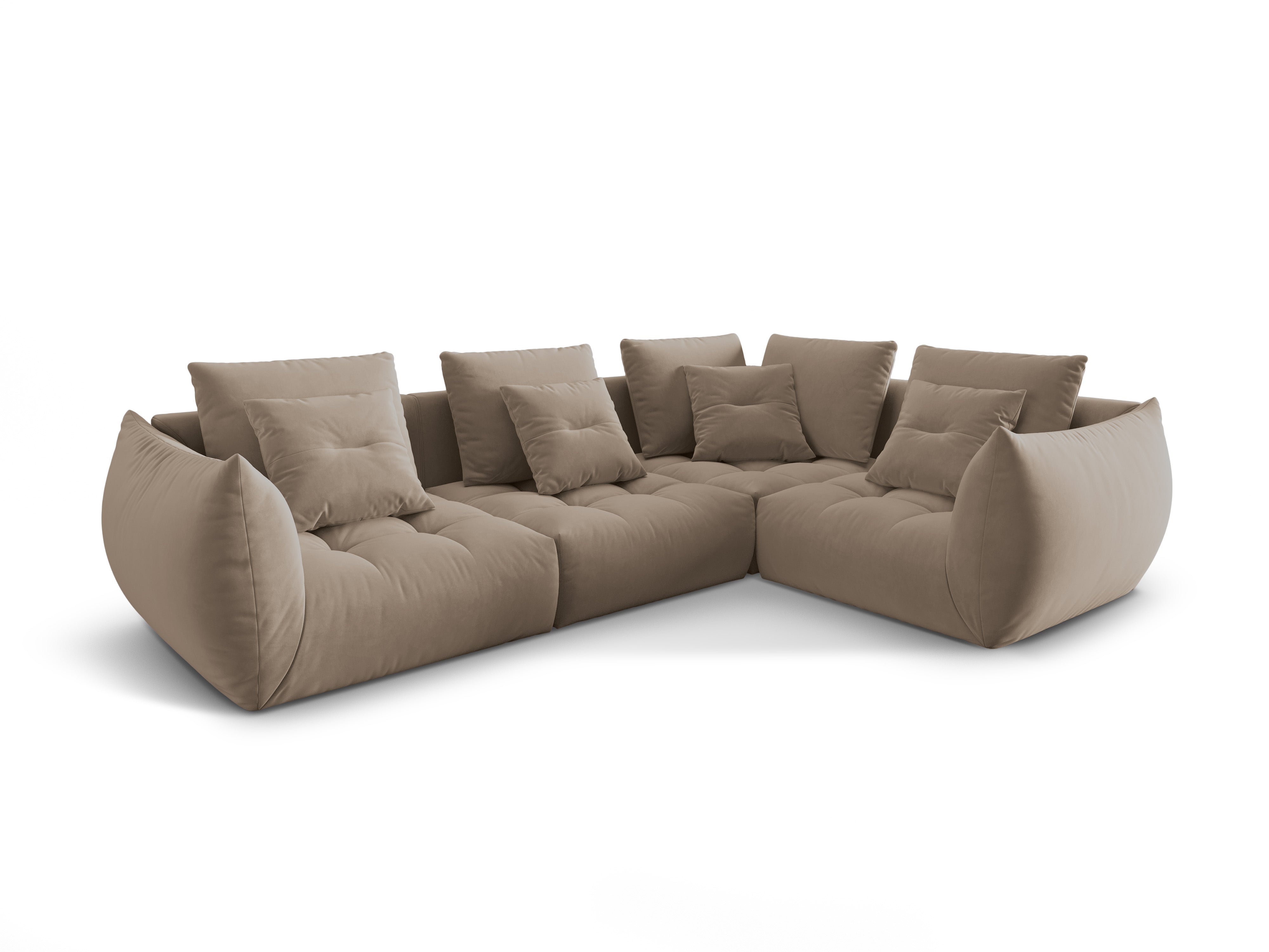 Bloom Ecksofa, 316x216 cm, Material: Samt