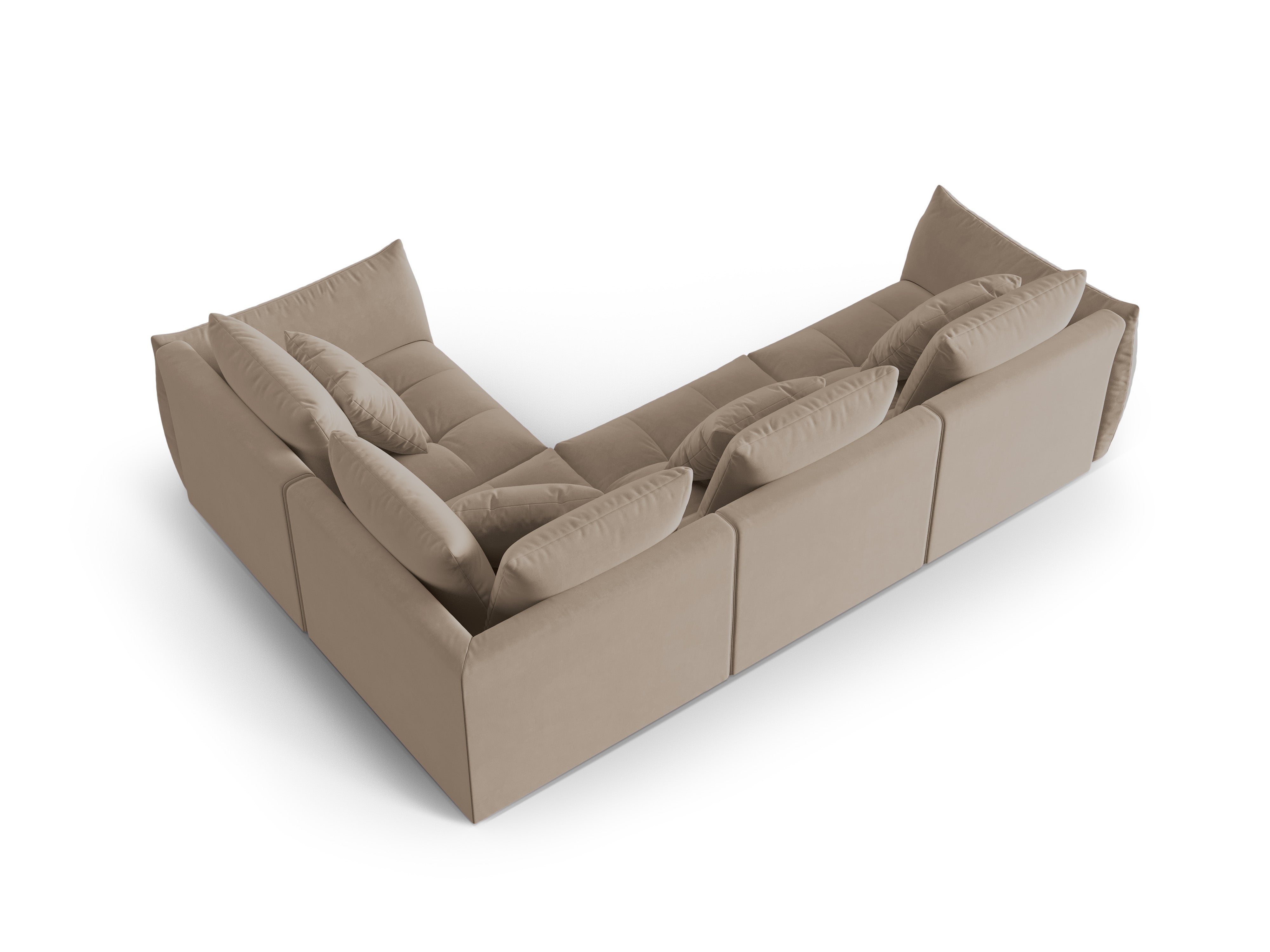 Bloom Ecksofa, 316x216 cm, Material: Samt