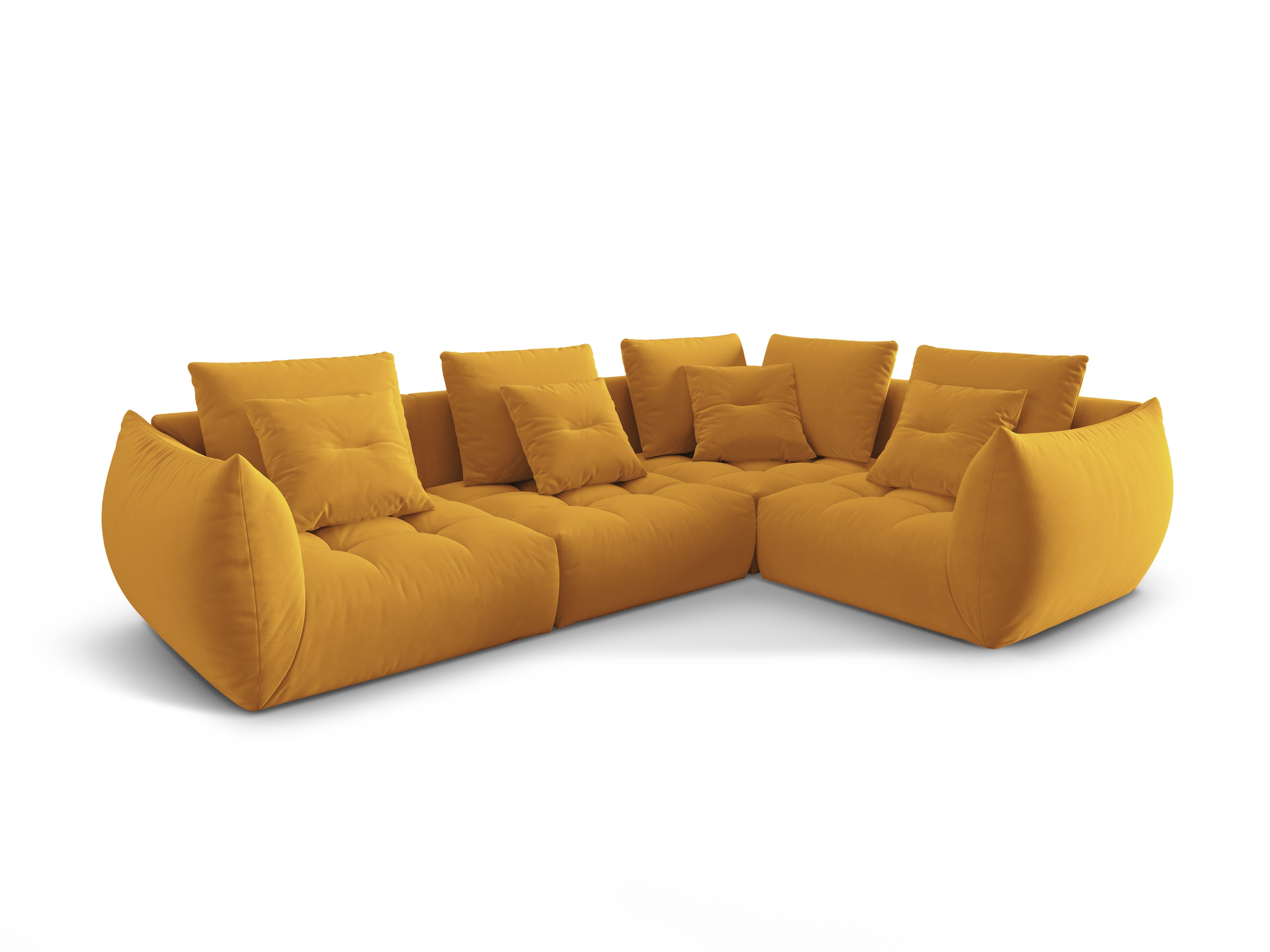 Bloom Ecksofa, 316x216 cm, Material: Samt
