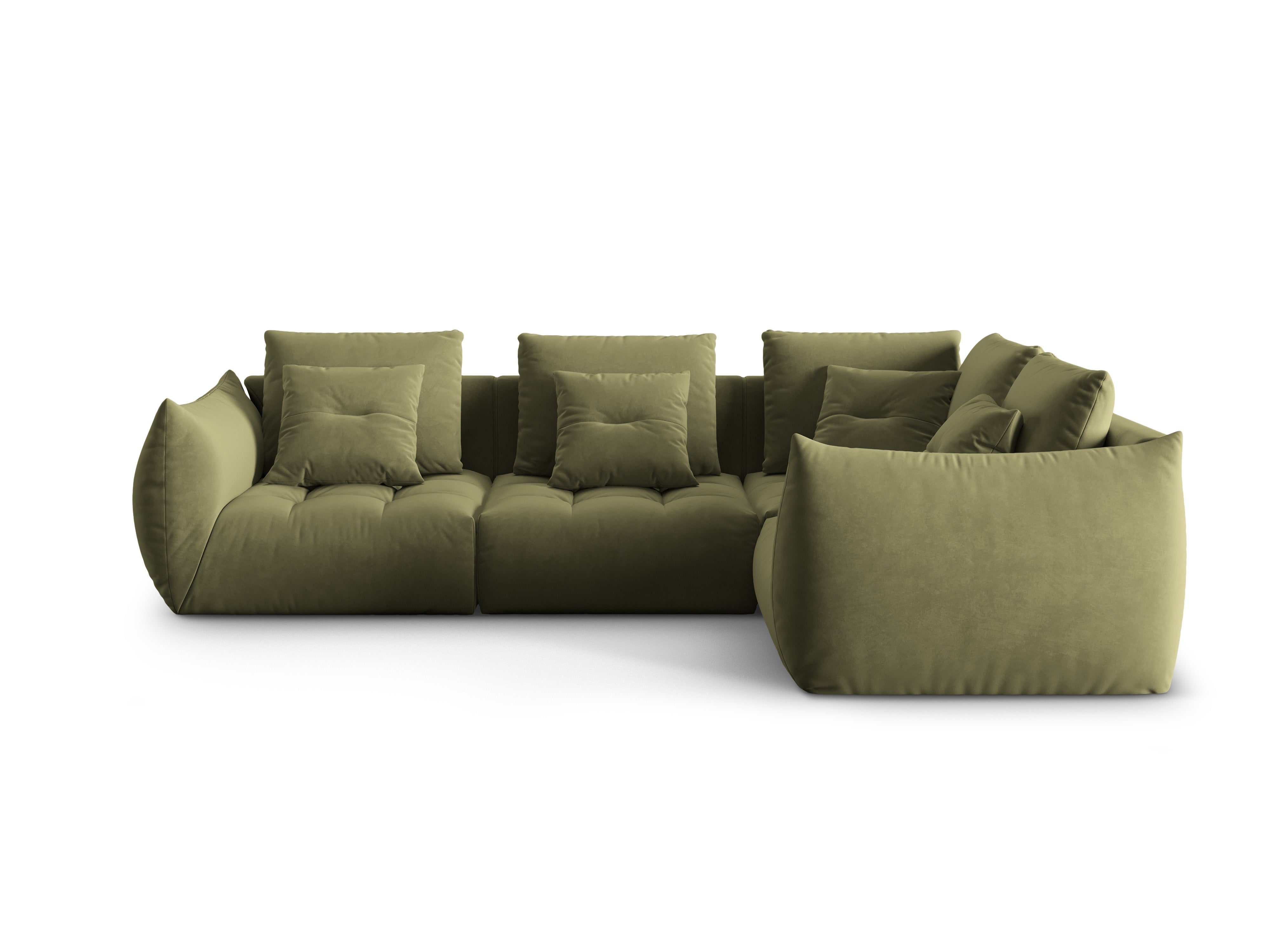 Bloom Ecksofa, 316x216 cm, Material: Samt