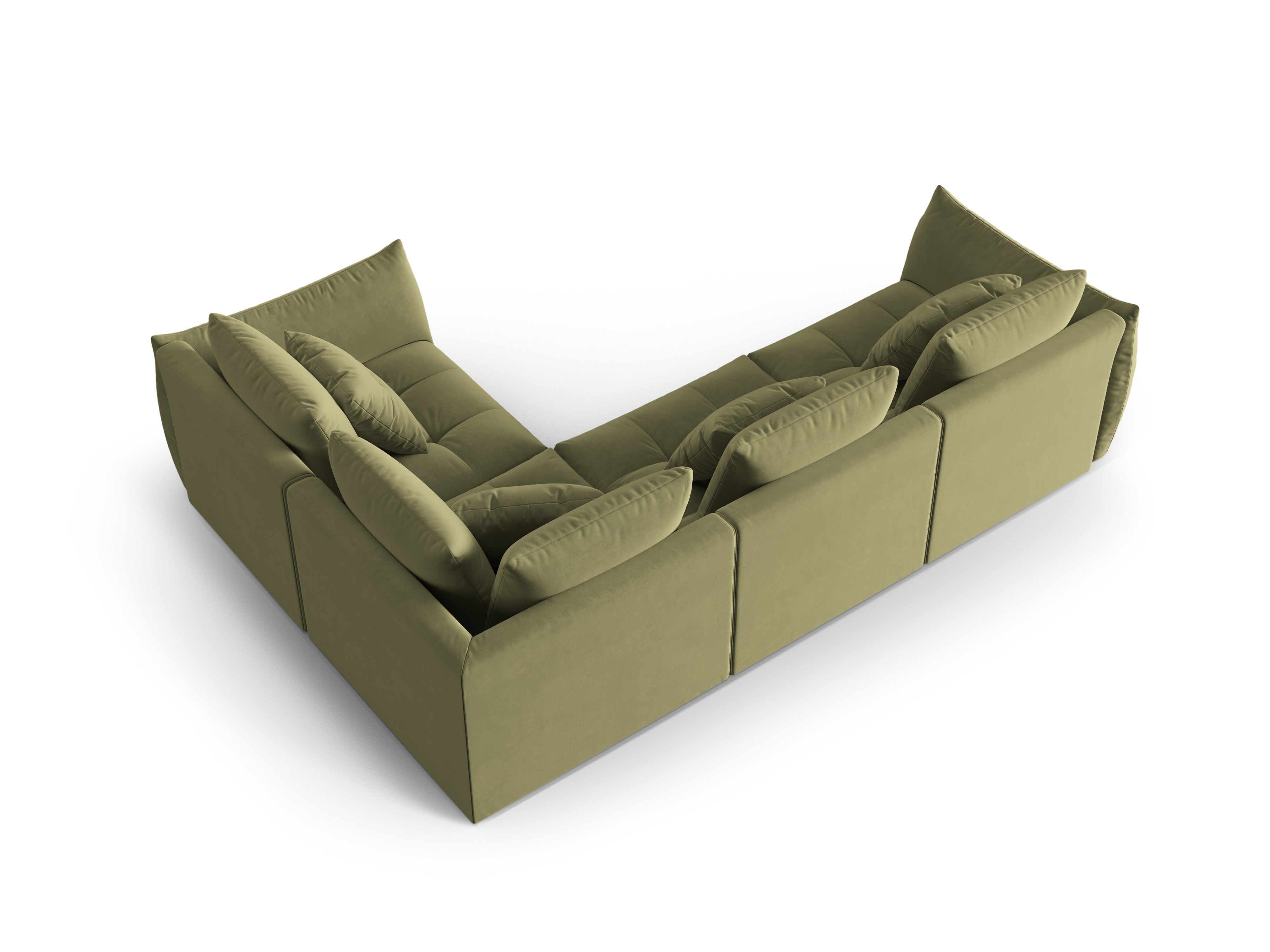 Bloom Ecksofa, 316x216 cm, Material: Samt
