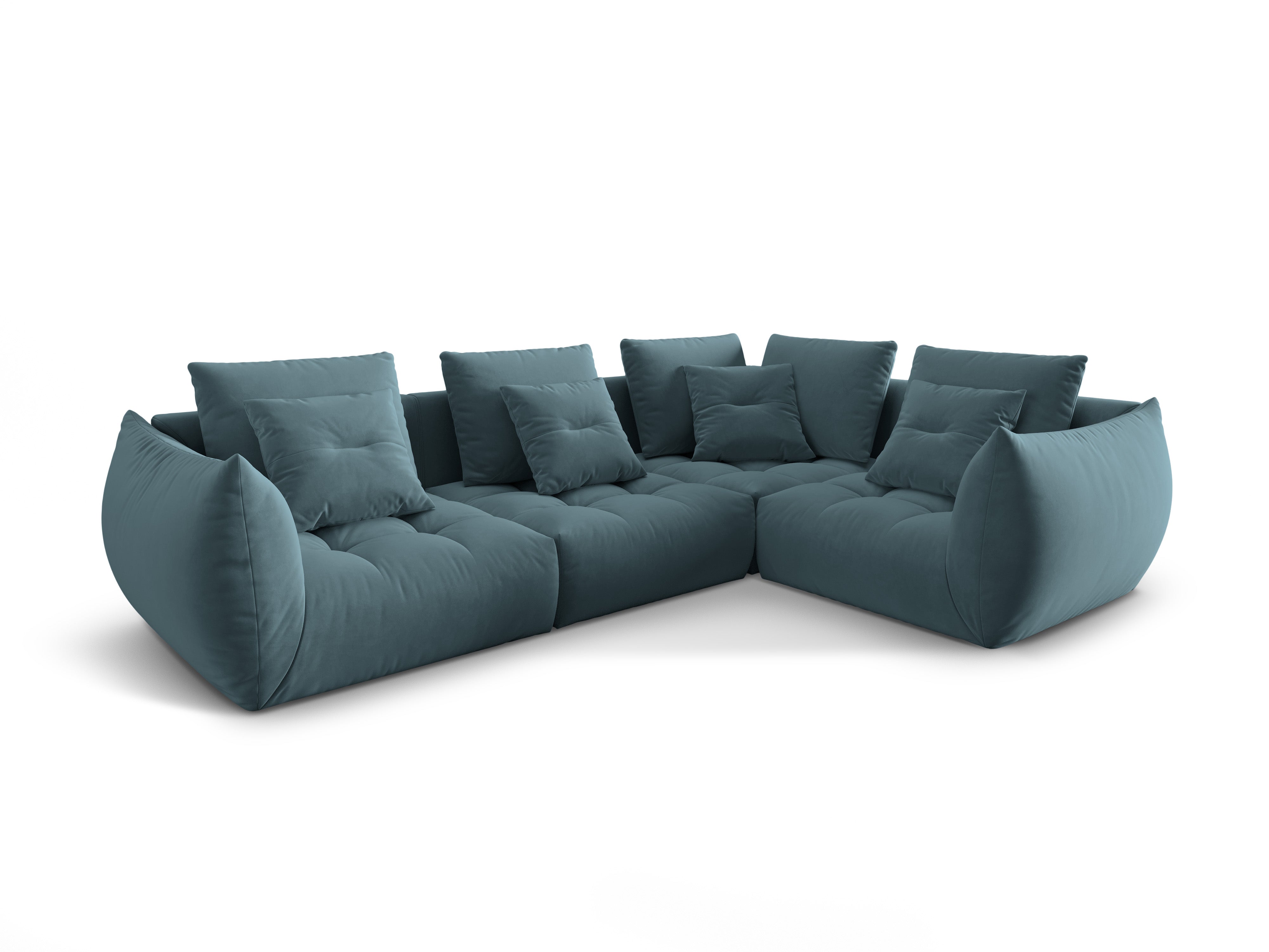 Bloom Ecksofa, 316x216 cm, Material: Samt