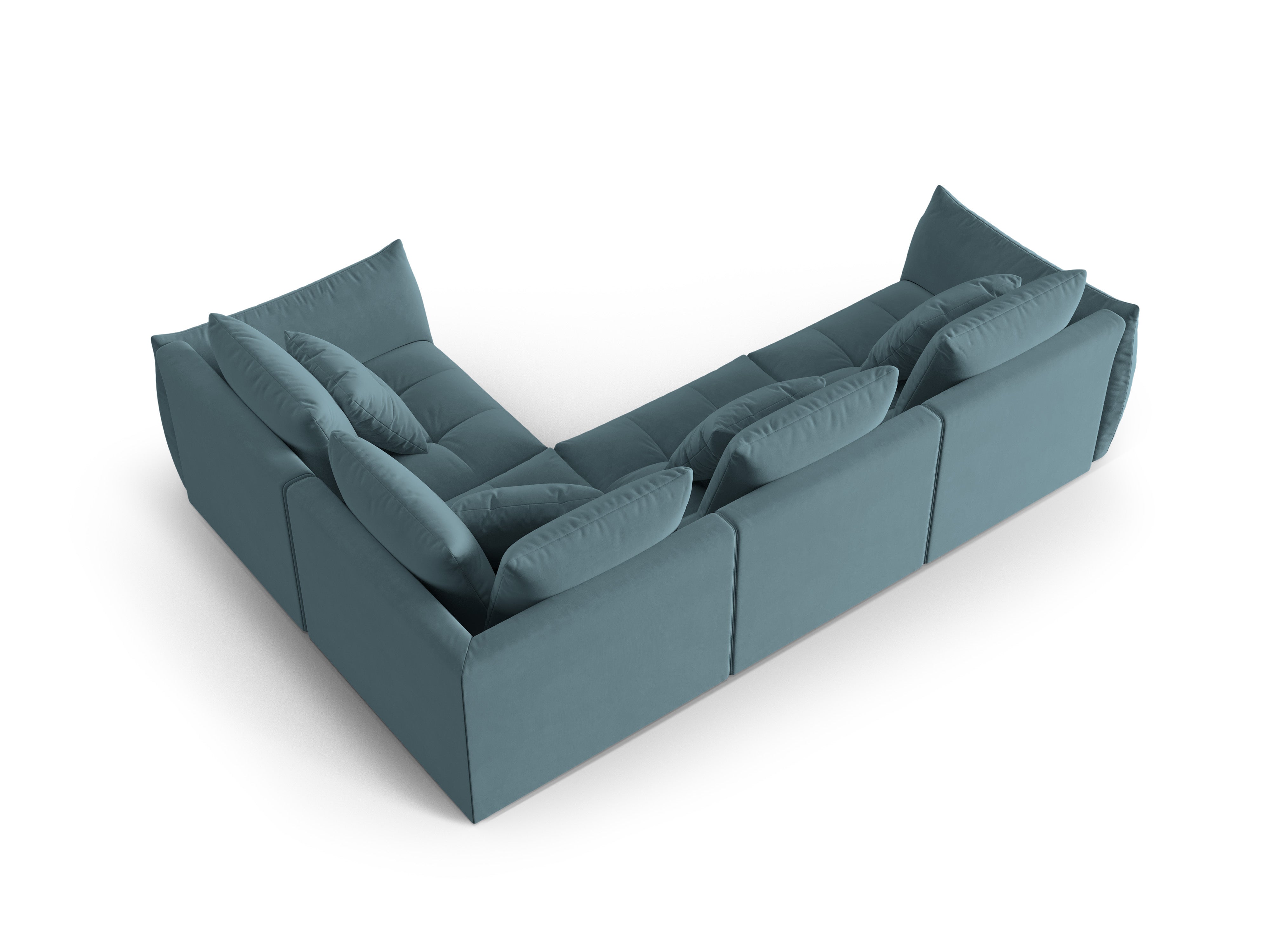 Bloom Ecksofa, 316x216 cm, Material: Samt