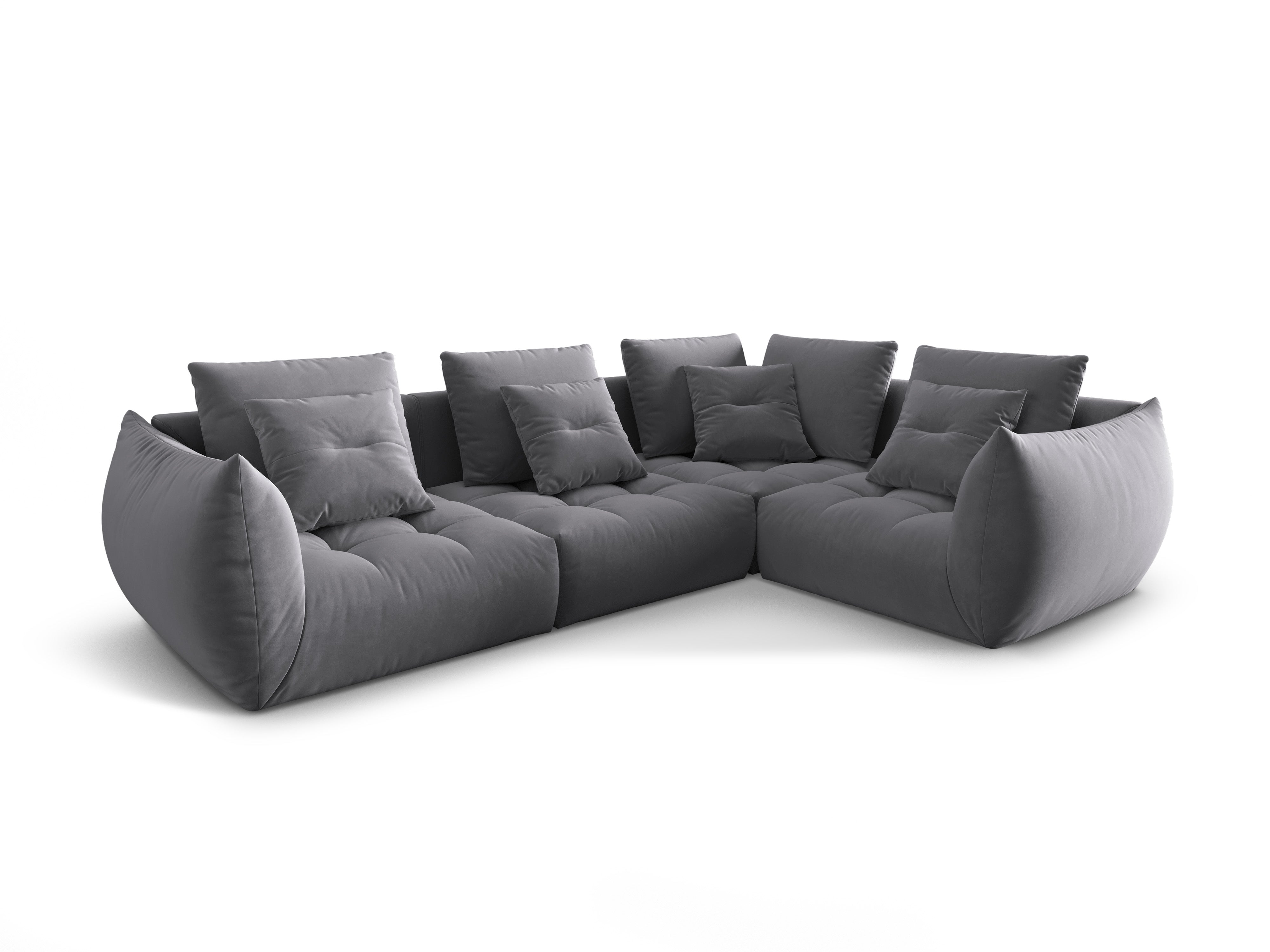 Bloom Ecksofa, 316x216 cm, Material: Samt