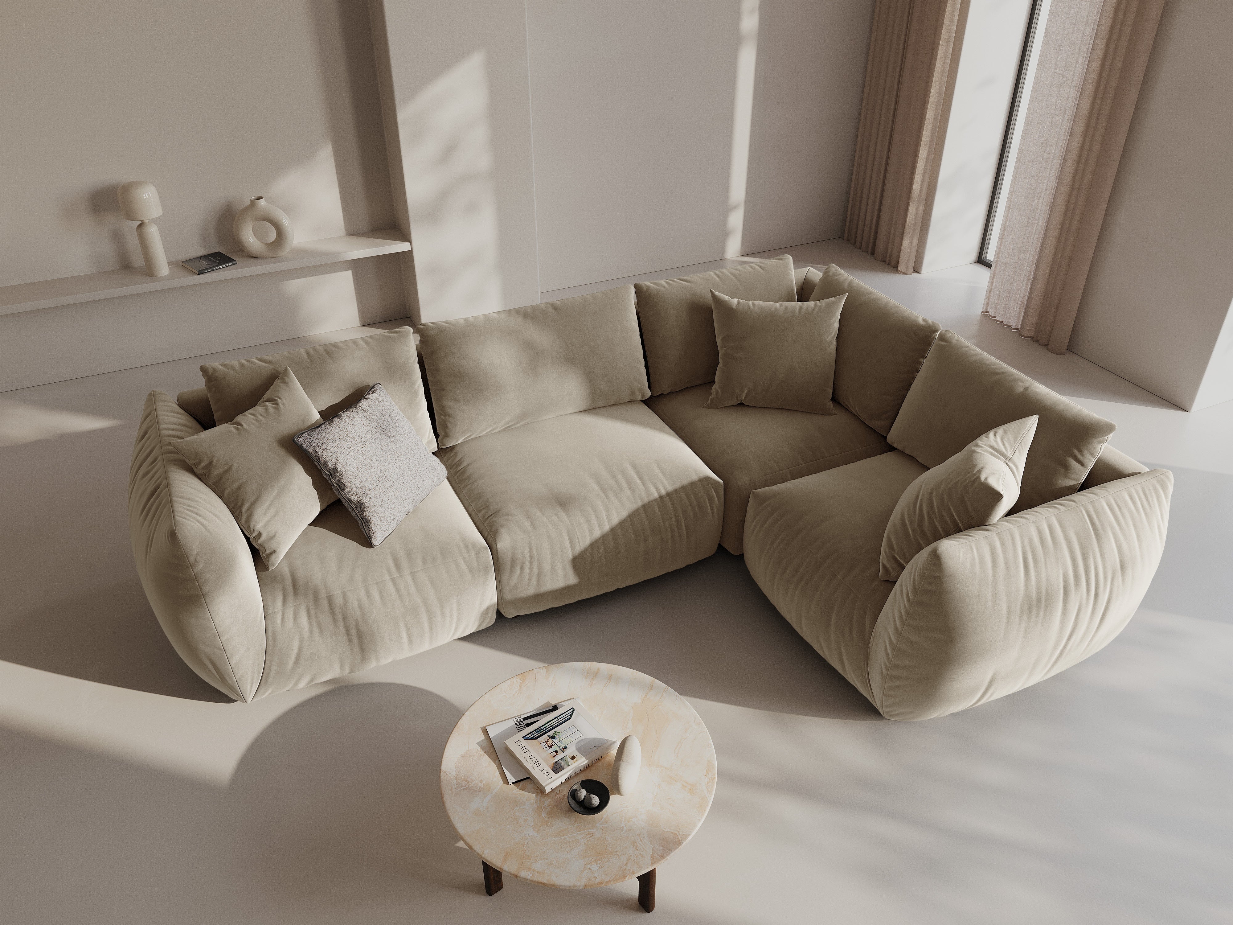 Ecksofa Chris 295x210cm, Material: Samt