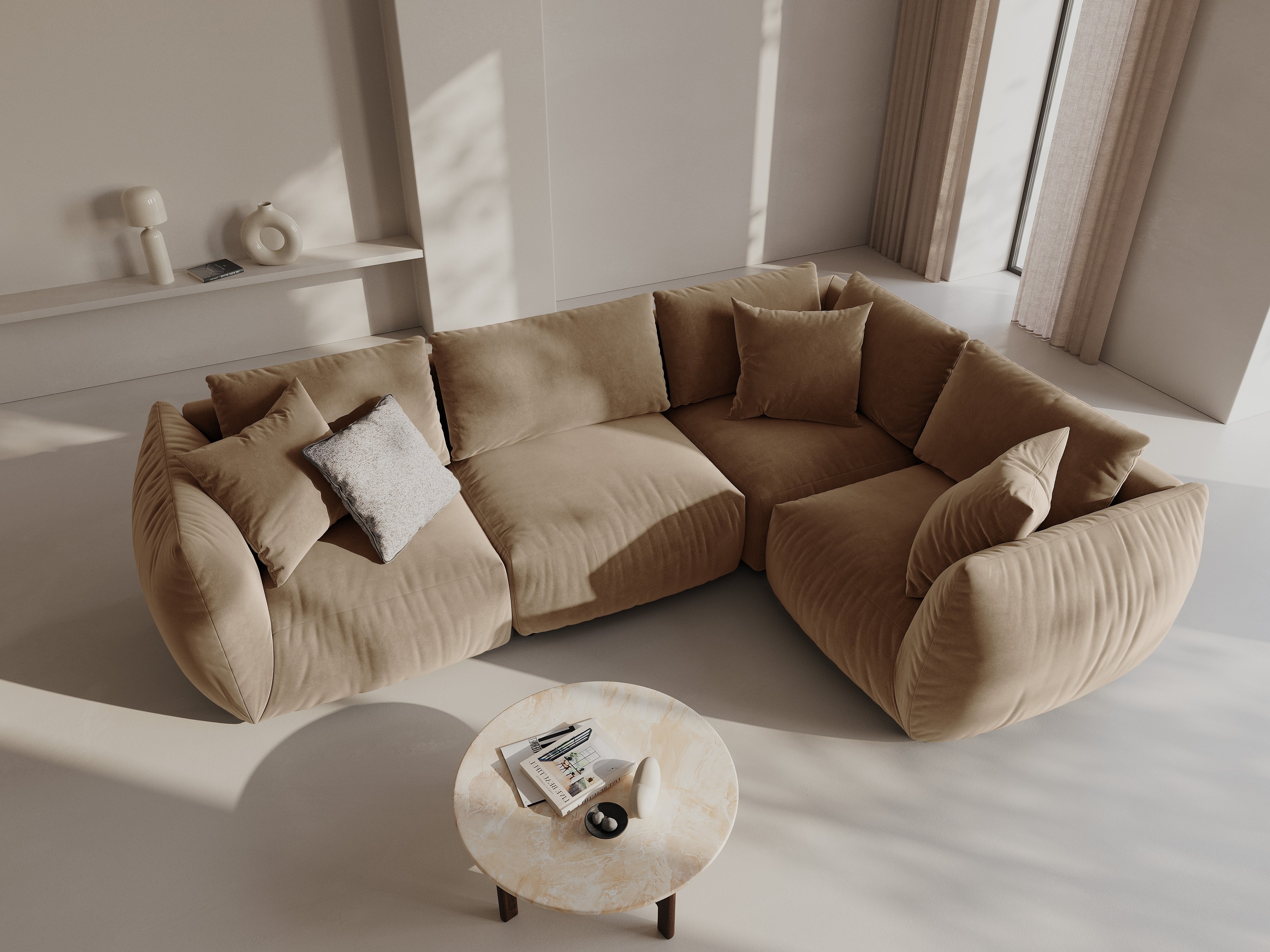 Ecksofa Chris 295x210cm, Material: Samt