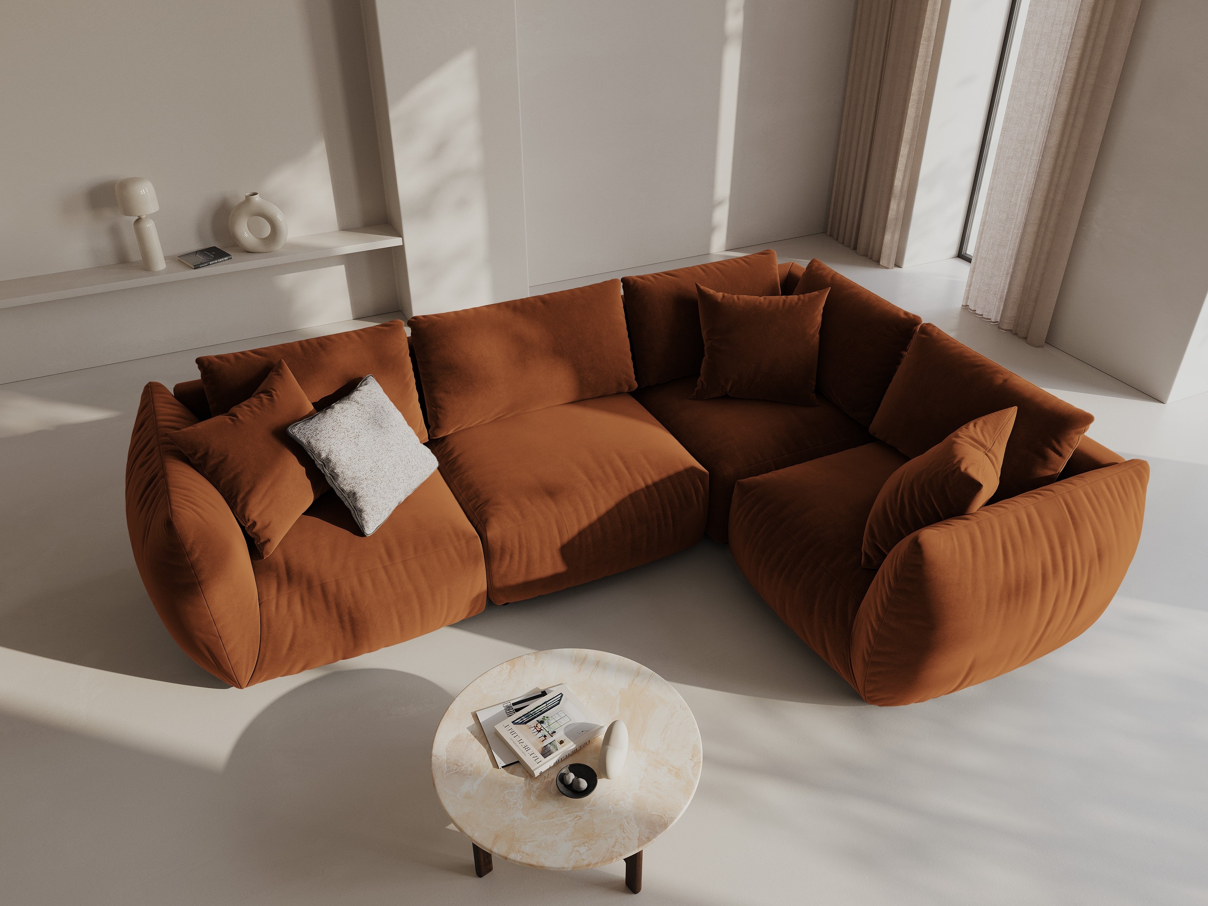 Ecksofa Chris 295x210cm, Material: Samt