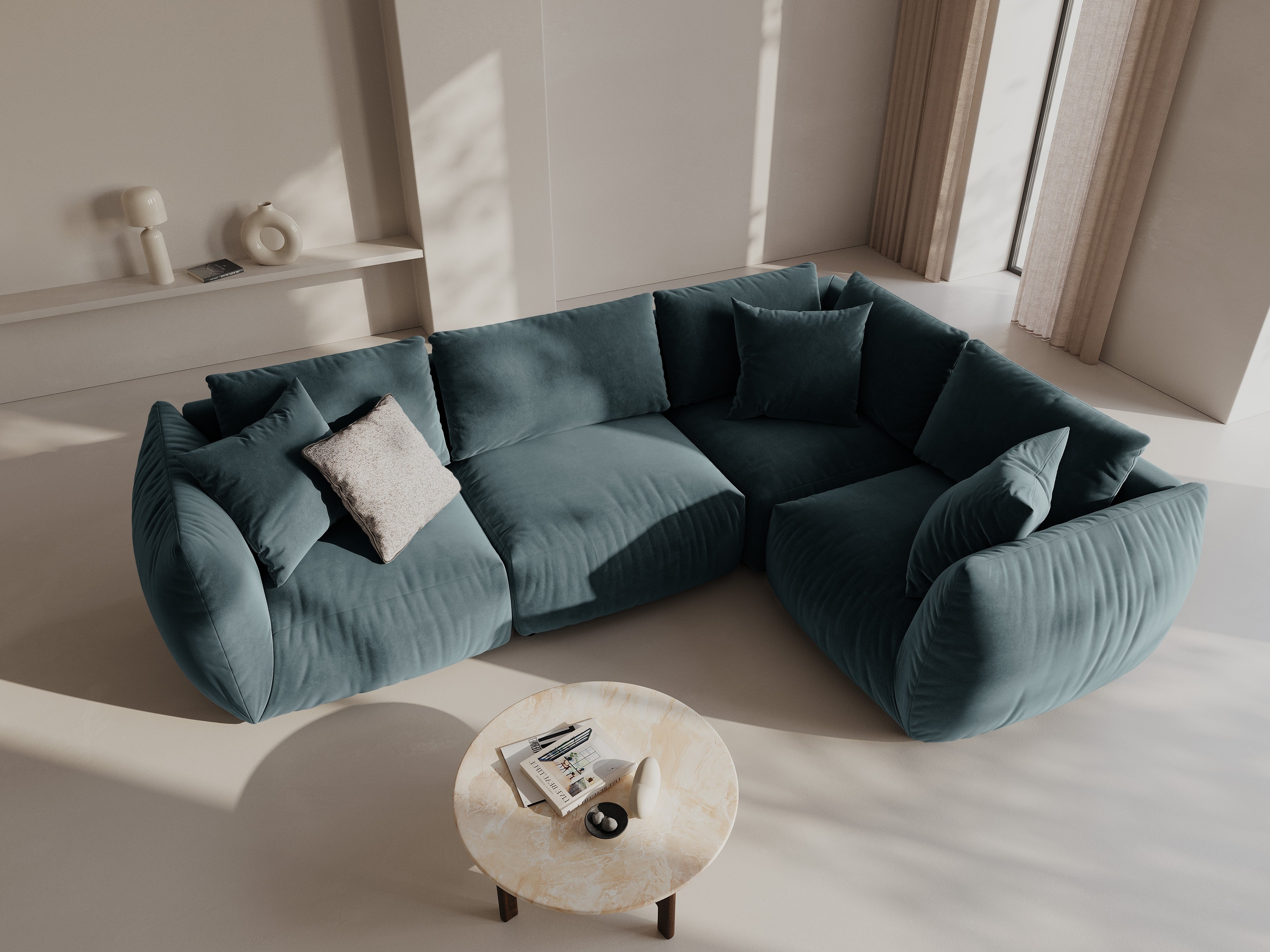 Ecksofa Chris 295x210cm, Material: Samt