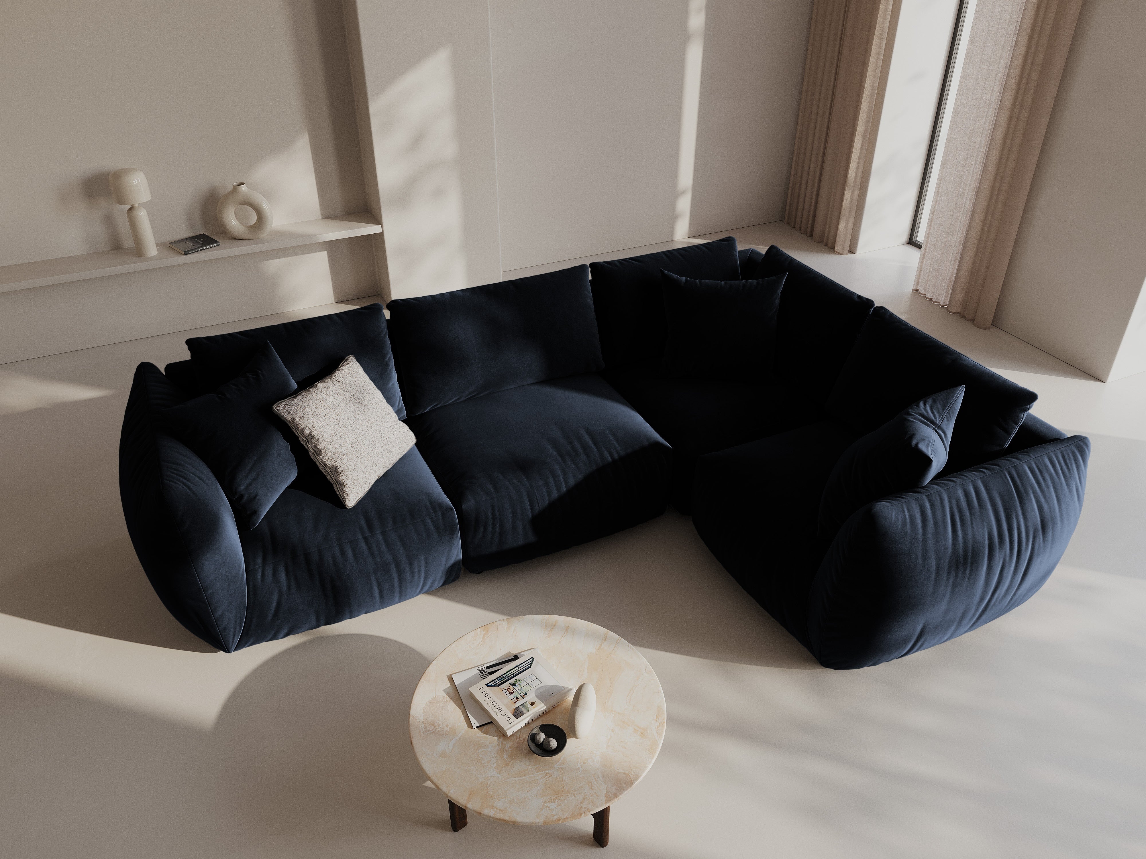 Ecksofa Chris 295x210cm, Material: Samt