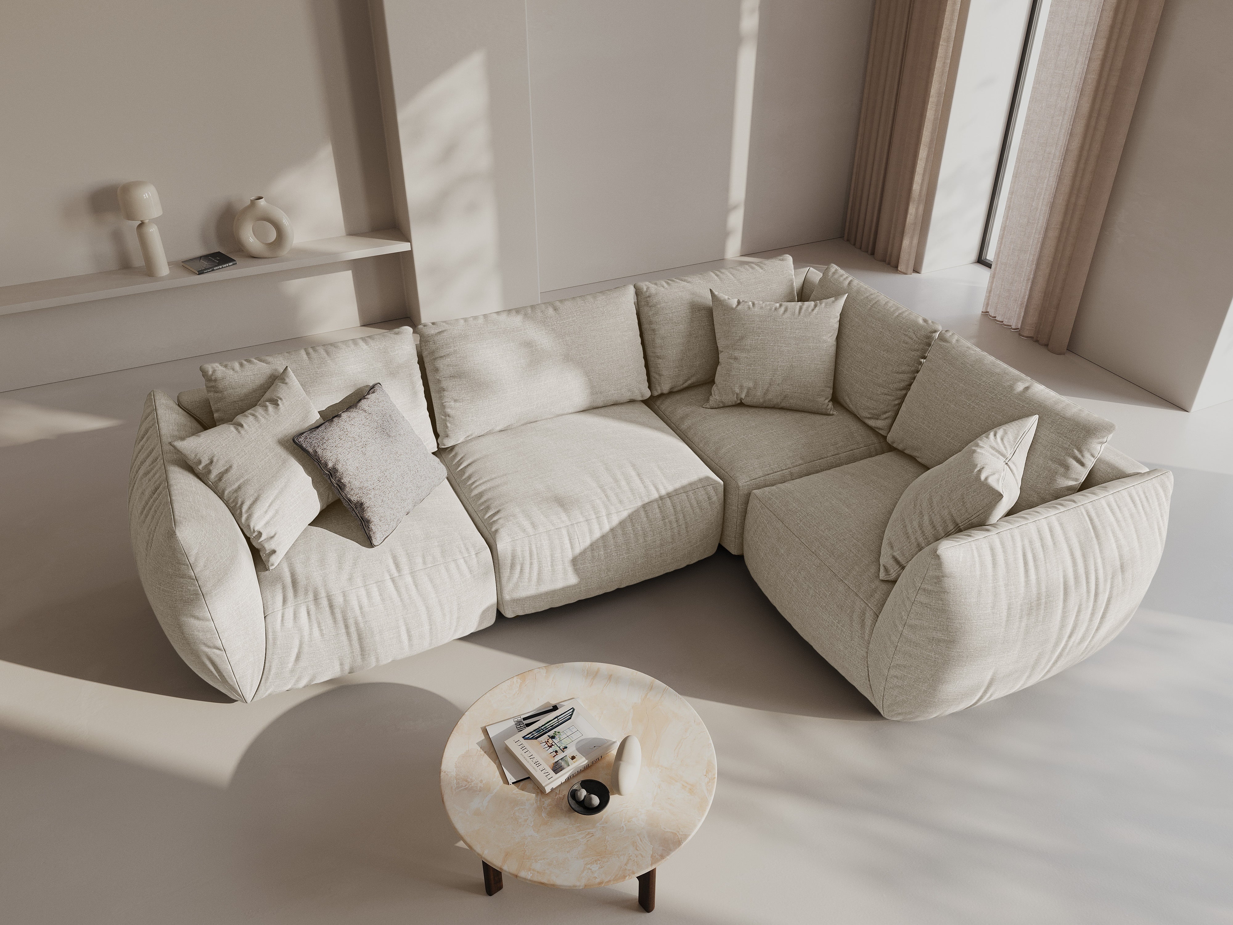 Ecksofa Chris 295x210cm, Material: Strukturstoff