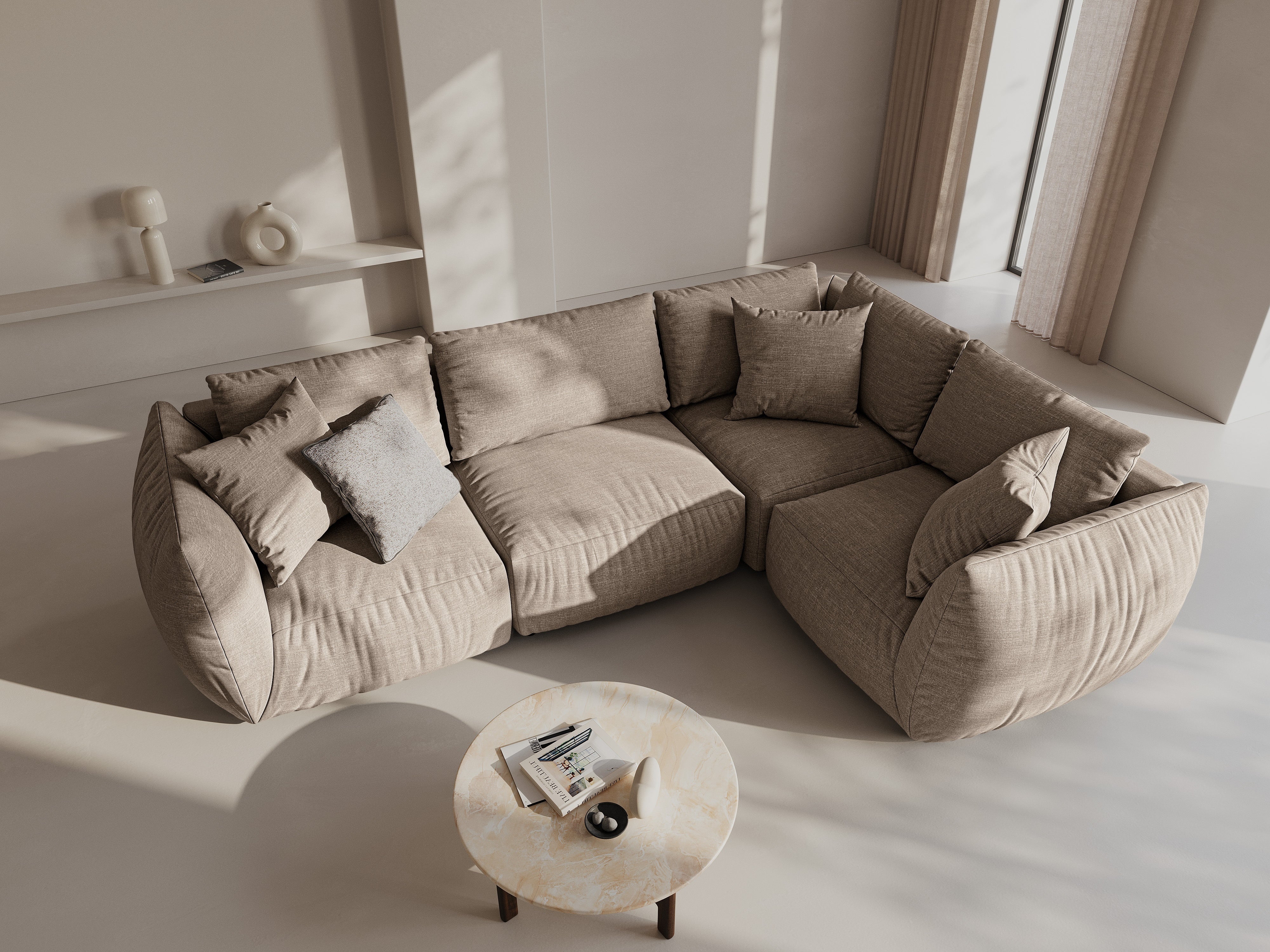 Ecksofa Chris 295x210cm, Material: Strukturstoff