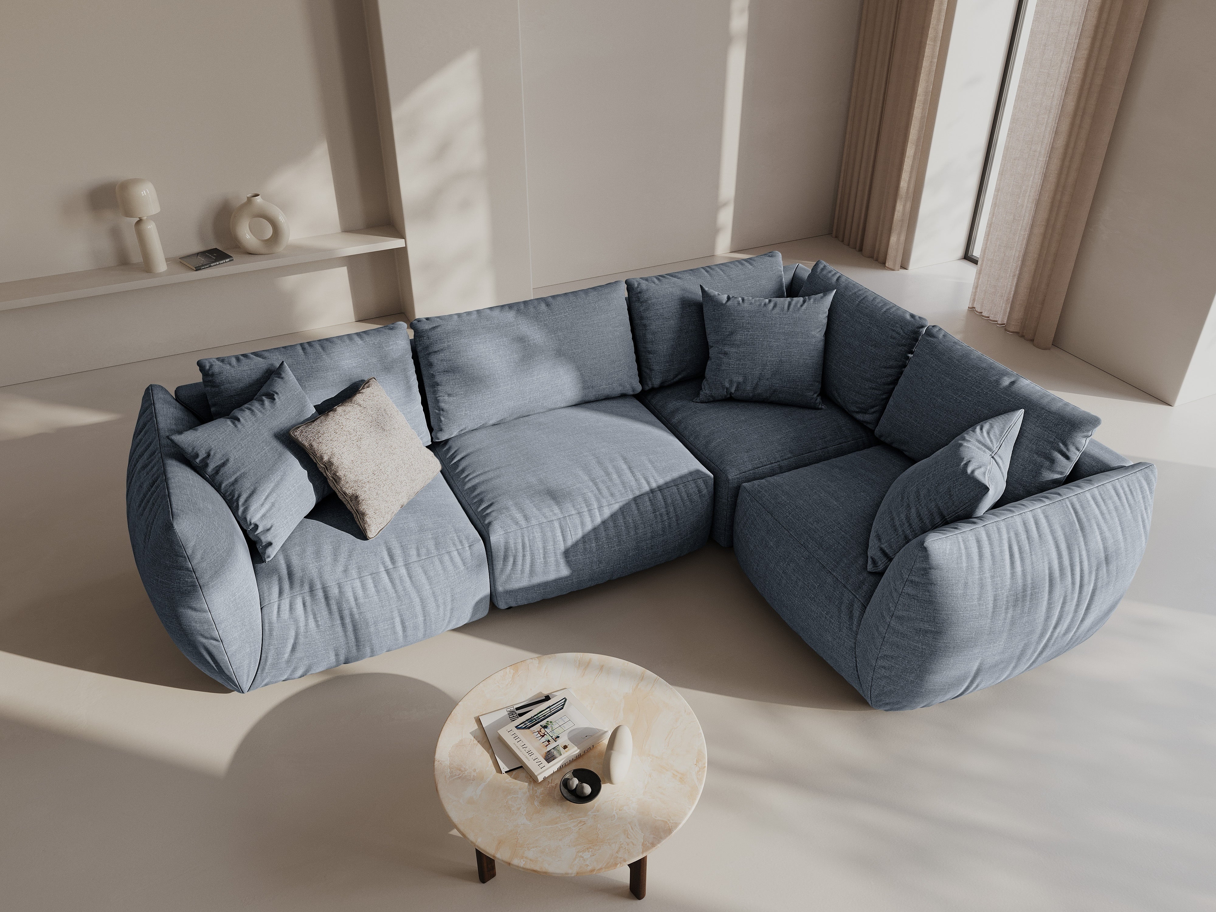 Ecksofa Chris 295x210cm, Material: Strukturstoff