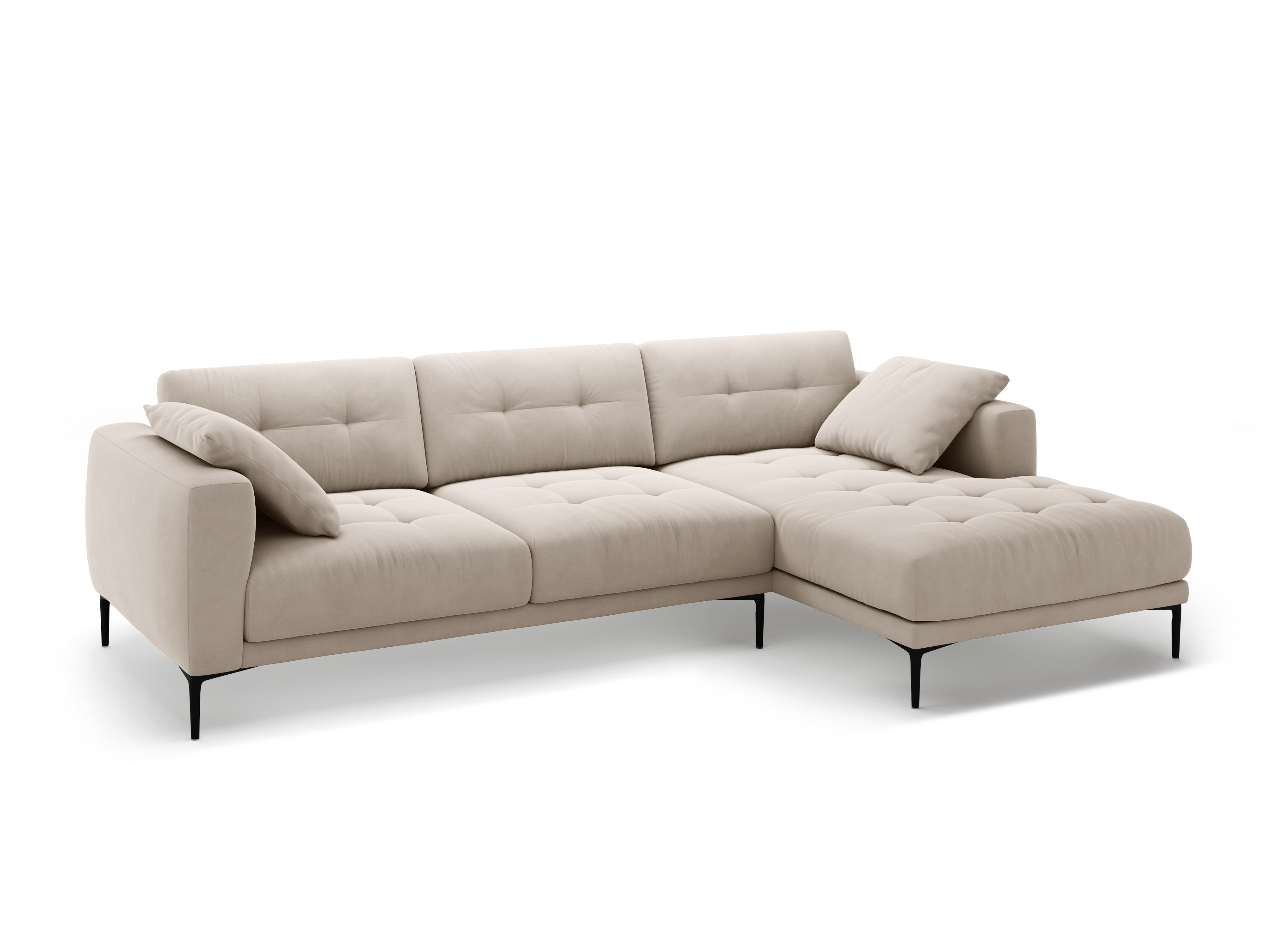 Eckgarnitur Bemy, 295x174cm, Material: Samt