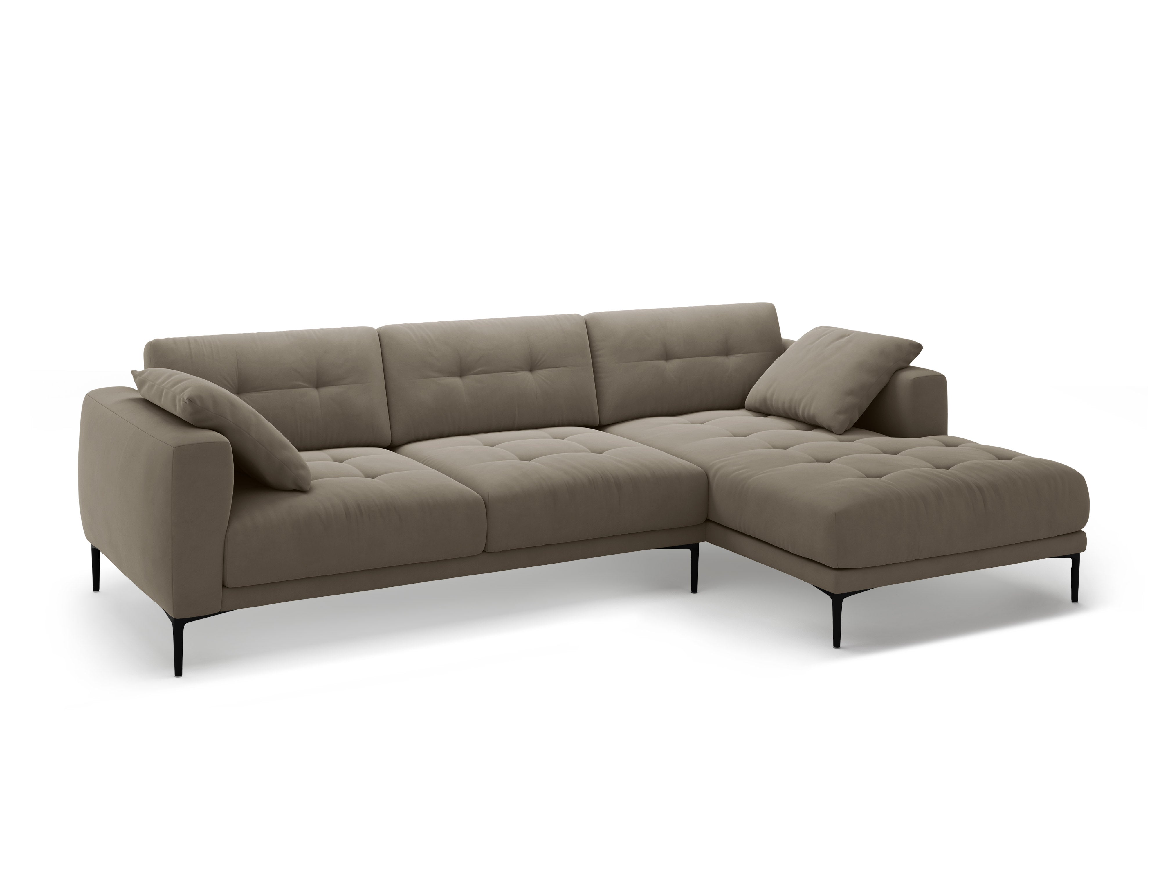 Eckgarnitur Bemy, 295x174cm, Material: Samt