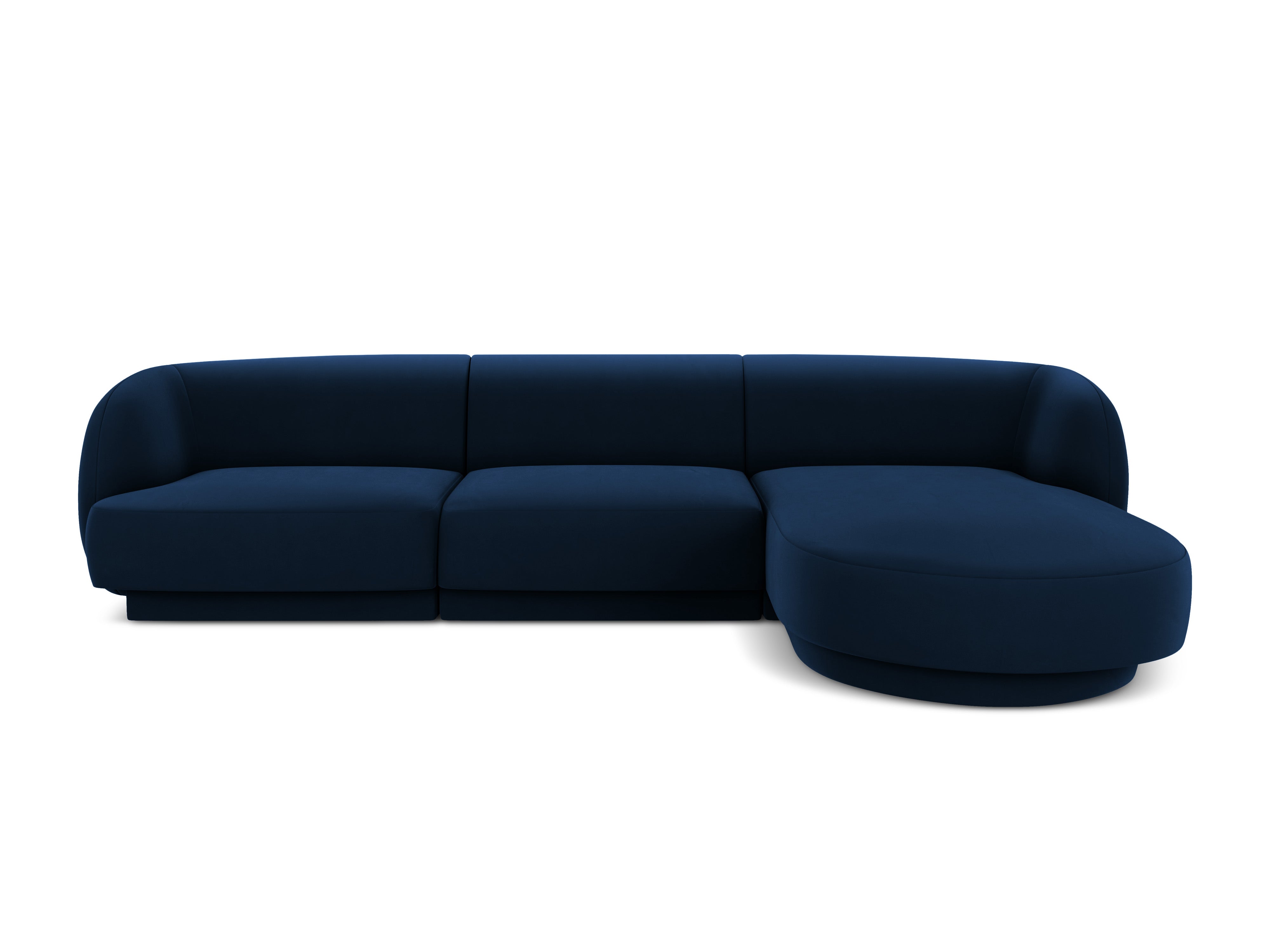 Ecksofa Miley abgerundet 255x156cm, Material: Samt