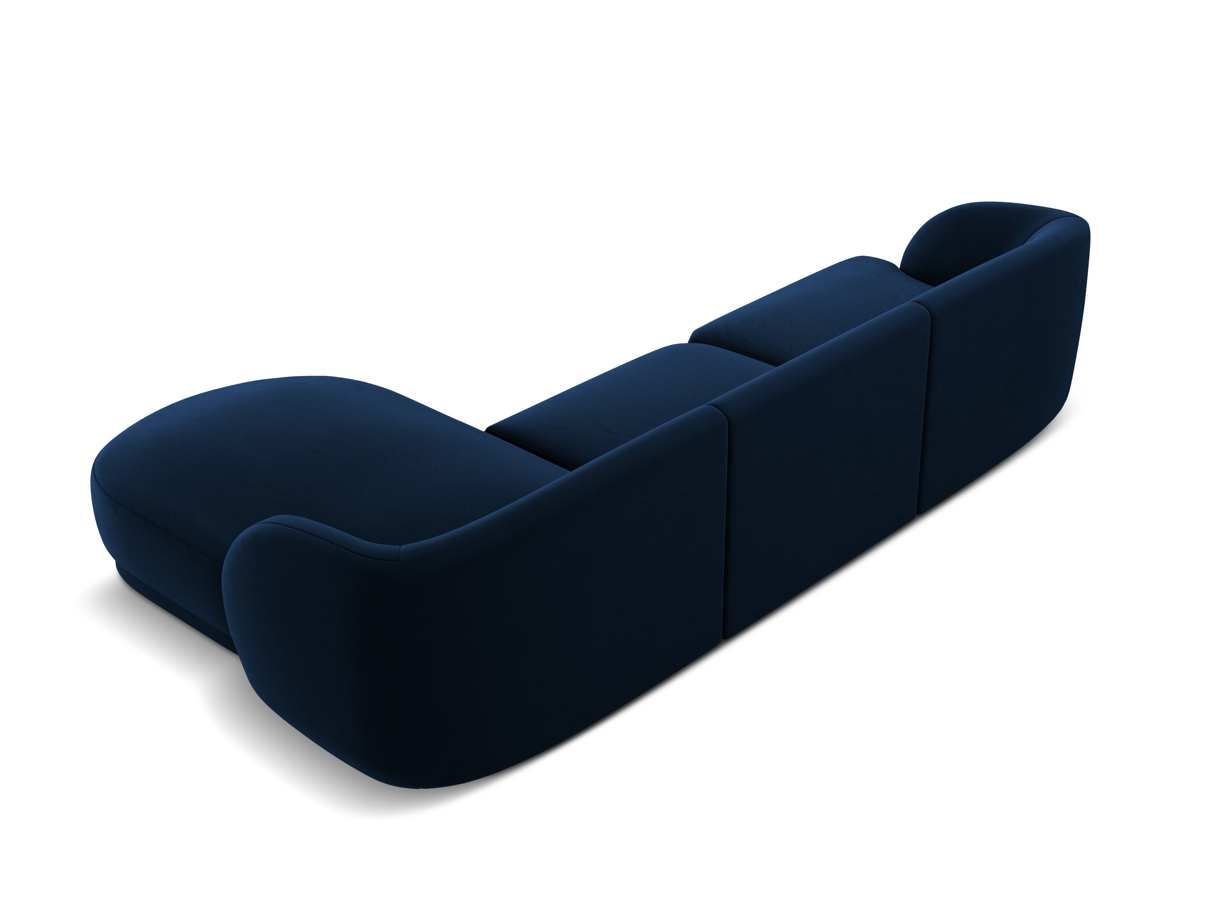 Ecksofa Miley abgerundet 255x156cm, Material: Samt