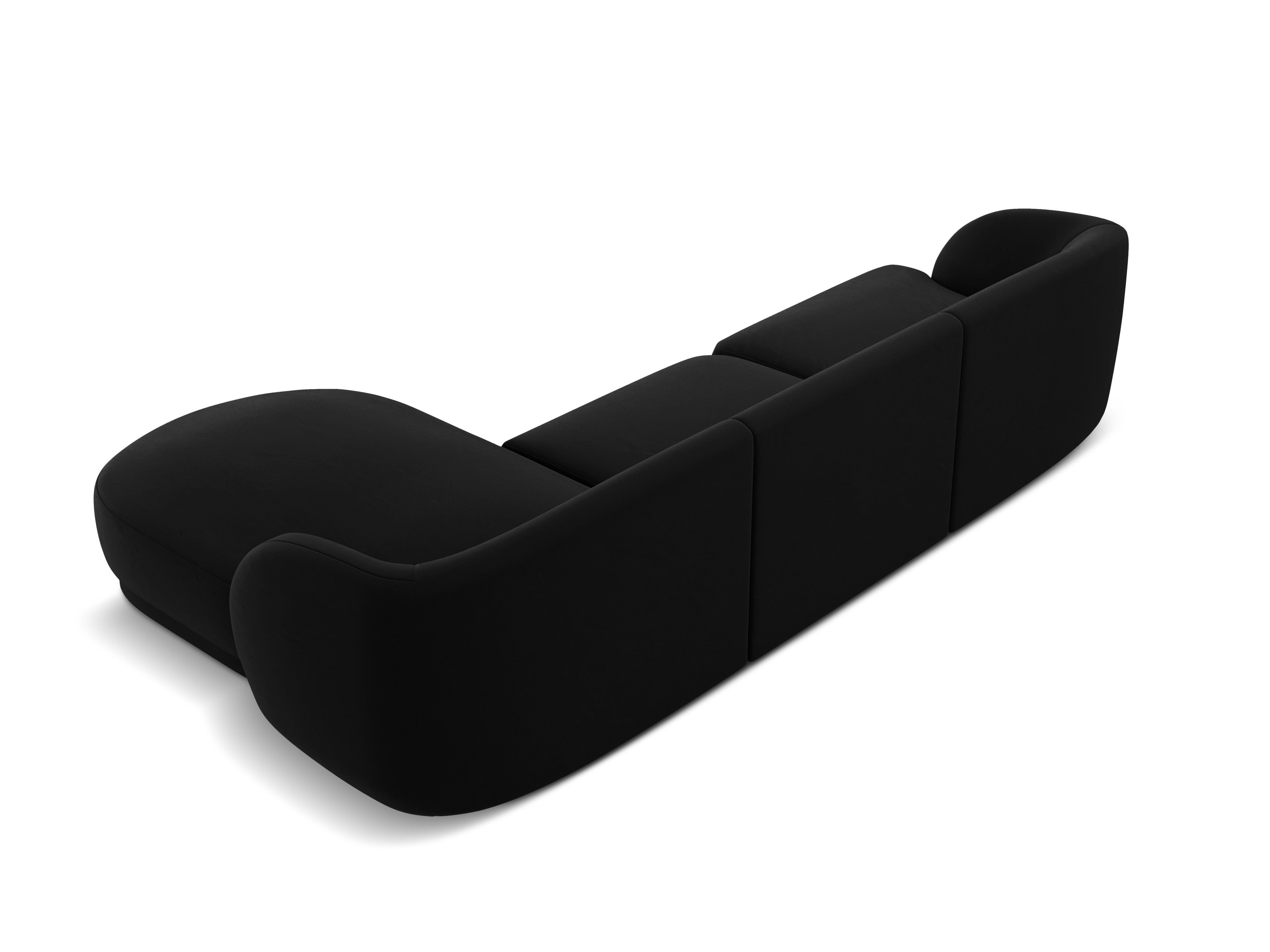 Ecksofa Miley abgerundet 255x156cm, Material: Samt