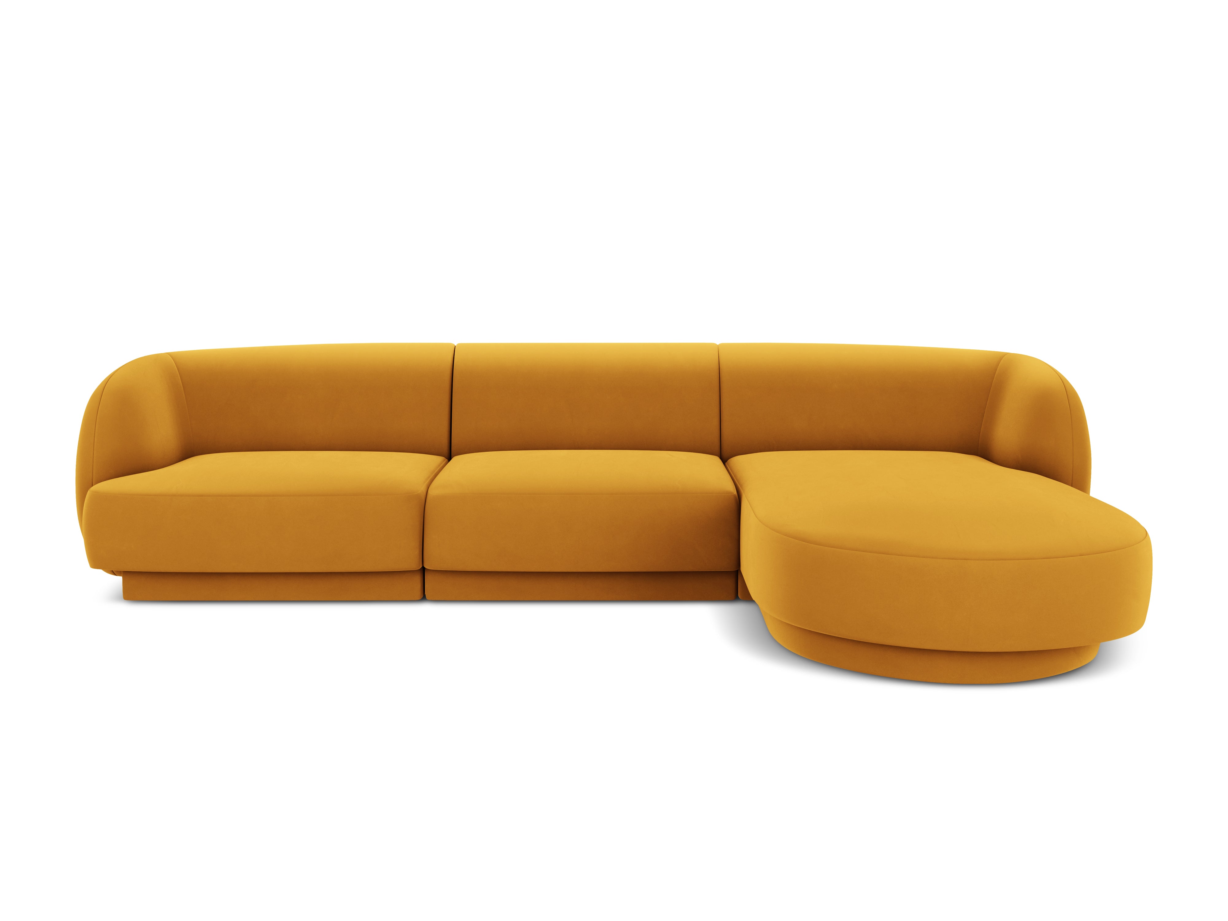 Ecksofa Miley abgerundet 255x156cm, Material: Samt